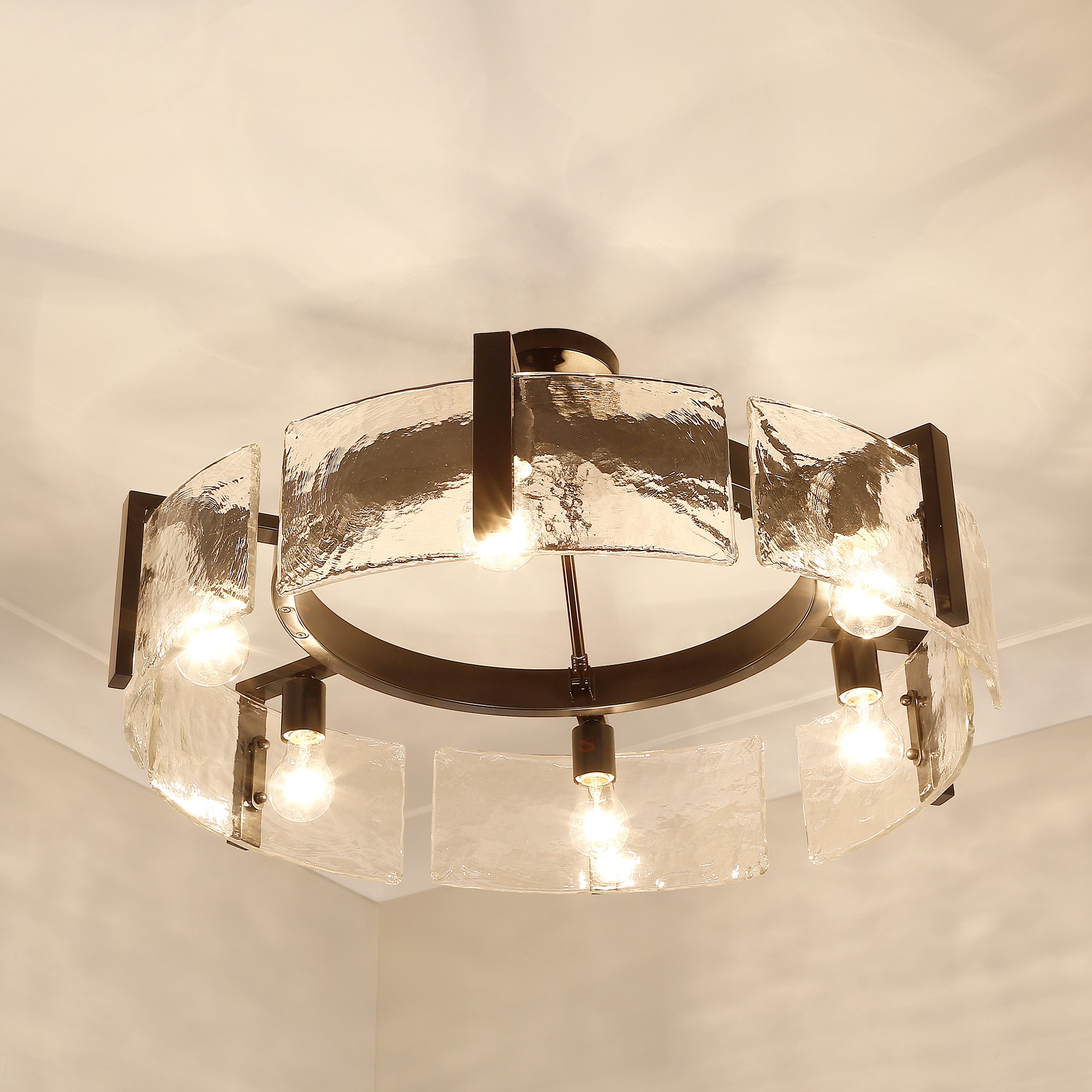 Golden Lighting 3164-6SF BLK-HWG flushmounts - View #7