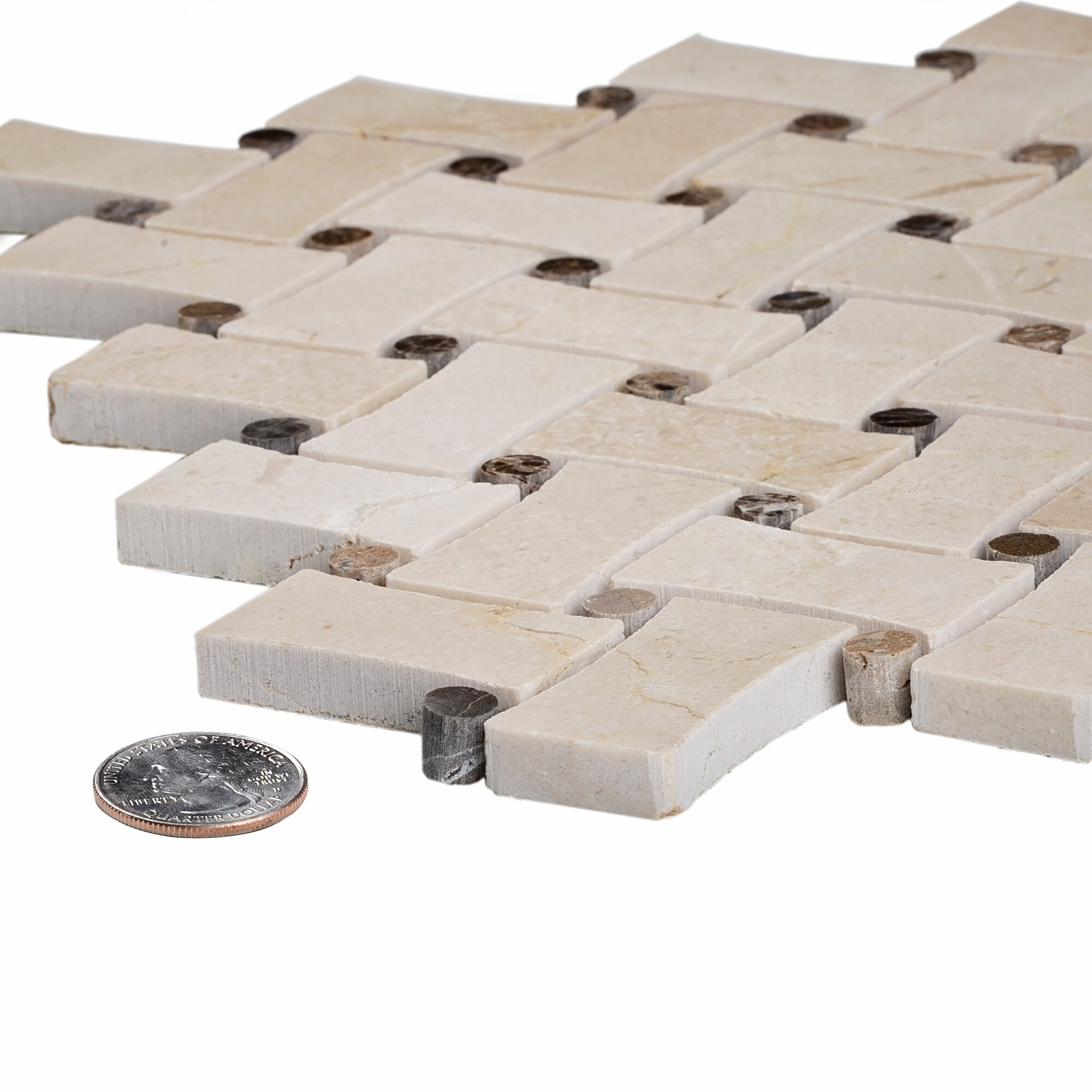 Apollo Tile (Sample) Wall Tile Brown Weaved 4-in x 4-in Polished Marble Patterned Wall Tile