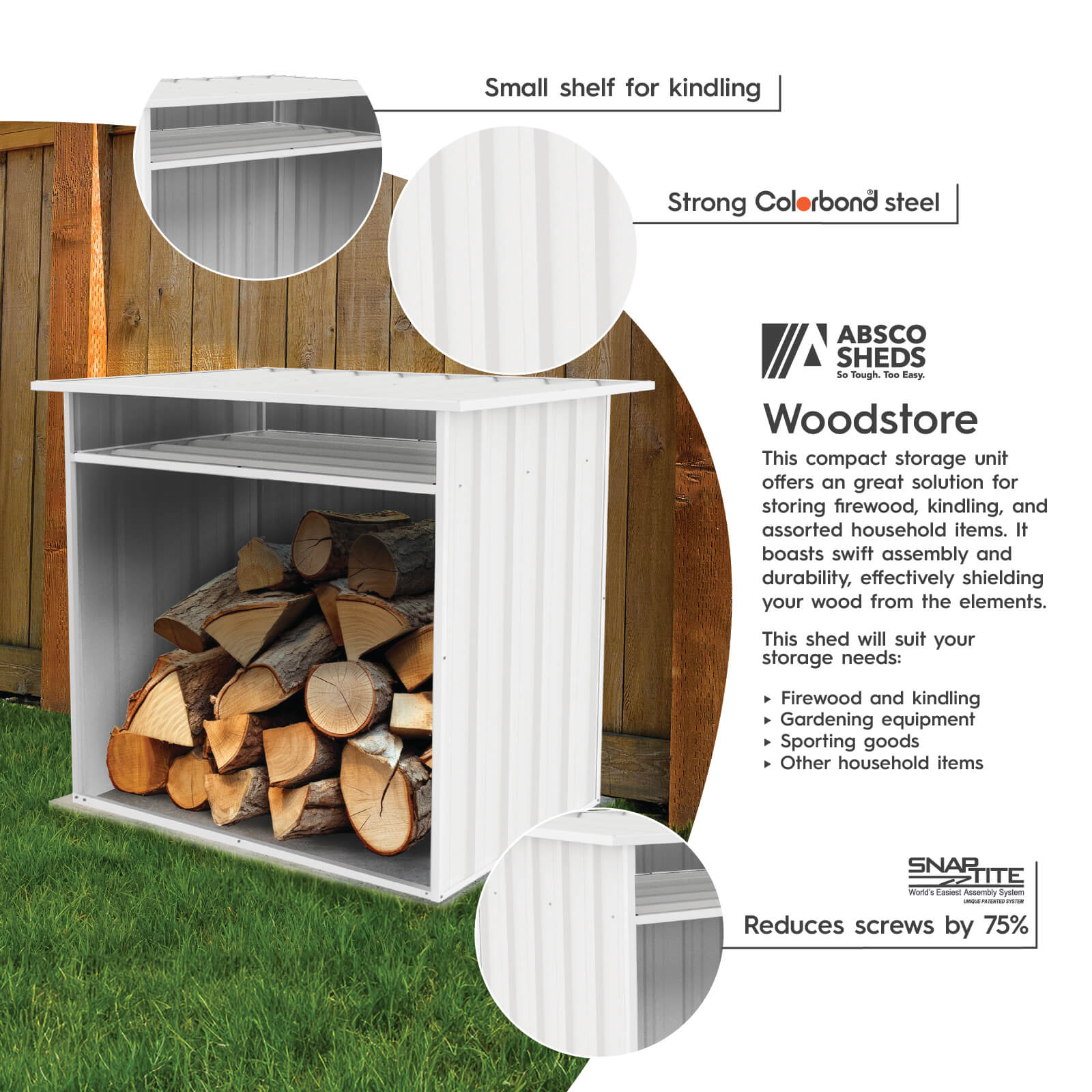 ABSCO AB1086 Firewood-Storage - View #3