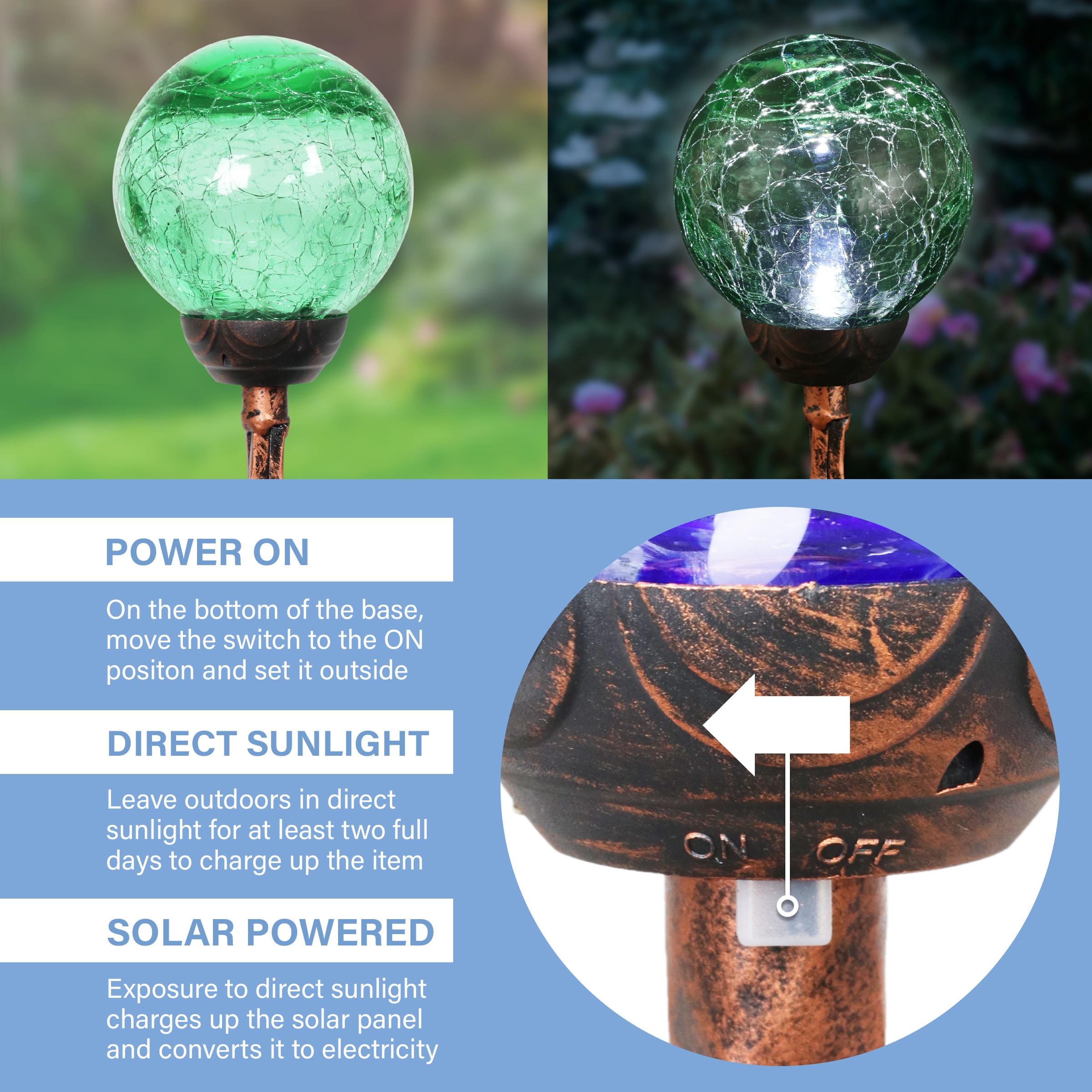 Solar gazing deals ball with stake