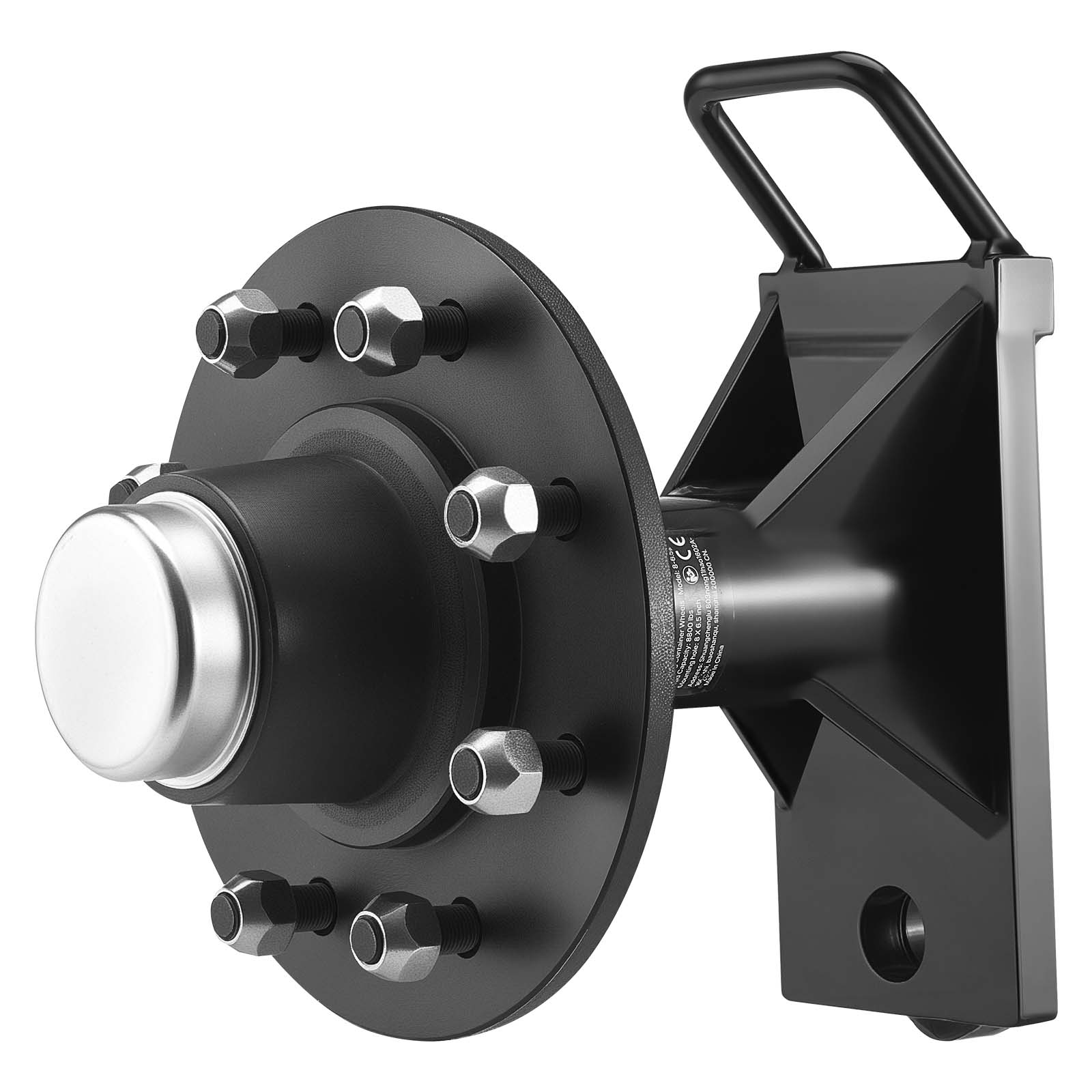VEVOR Shipping Container Wheels 8-Lug Wheels Kit Heavy Duty Shipping Container Axle with Ratchet Tie Down-Moves 20 ft - 40 ft Secure Transport for Dock Warehouse Construction Site Black