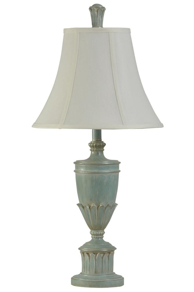 StyleCraft Home Collection L310241DS 30.0-in Cibali Blue 3-way Table Lamp with Linen Shade