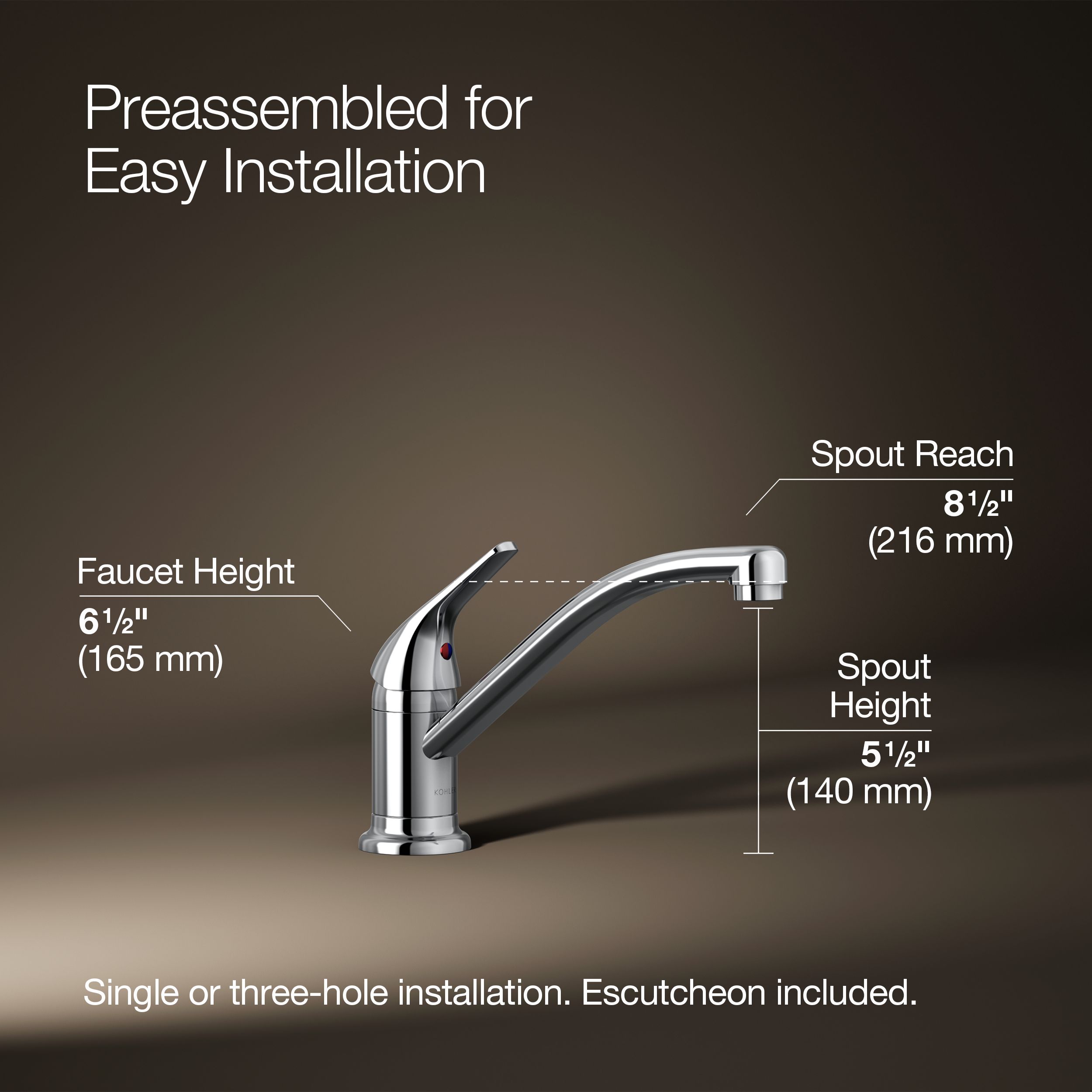 KOHLER 30613-CP Kitchen-Faucets - View #3