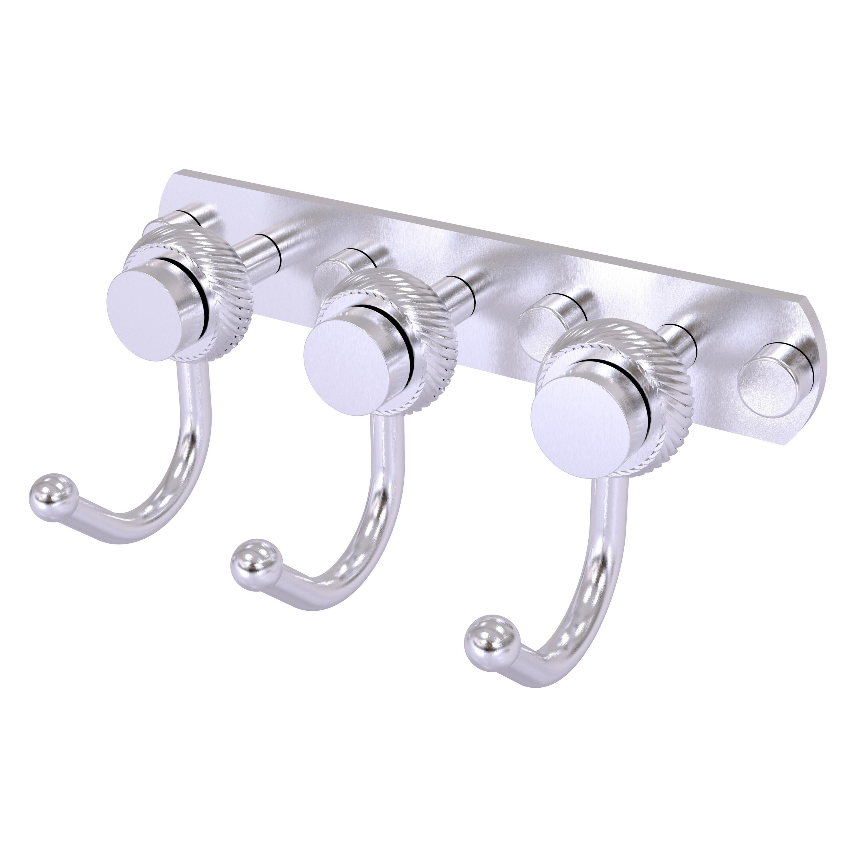Allied Brass 920T-3-SCH Mercury Satin Chrome Triple -Hook Wall mount Towel Hook
