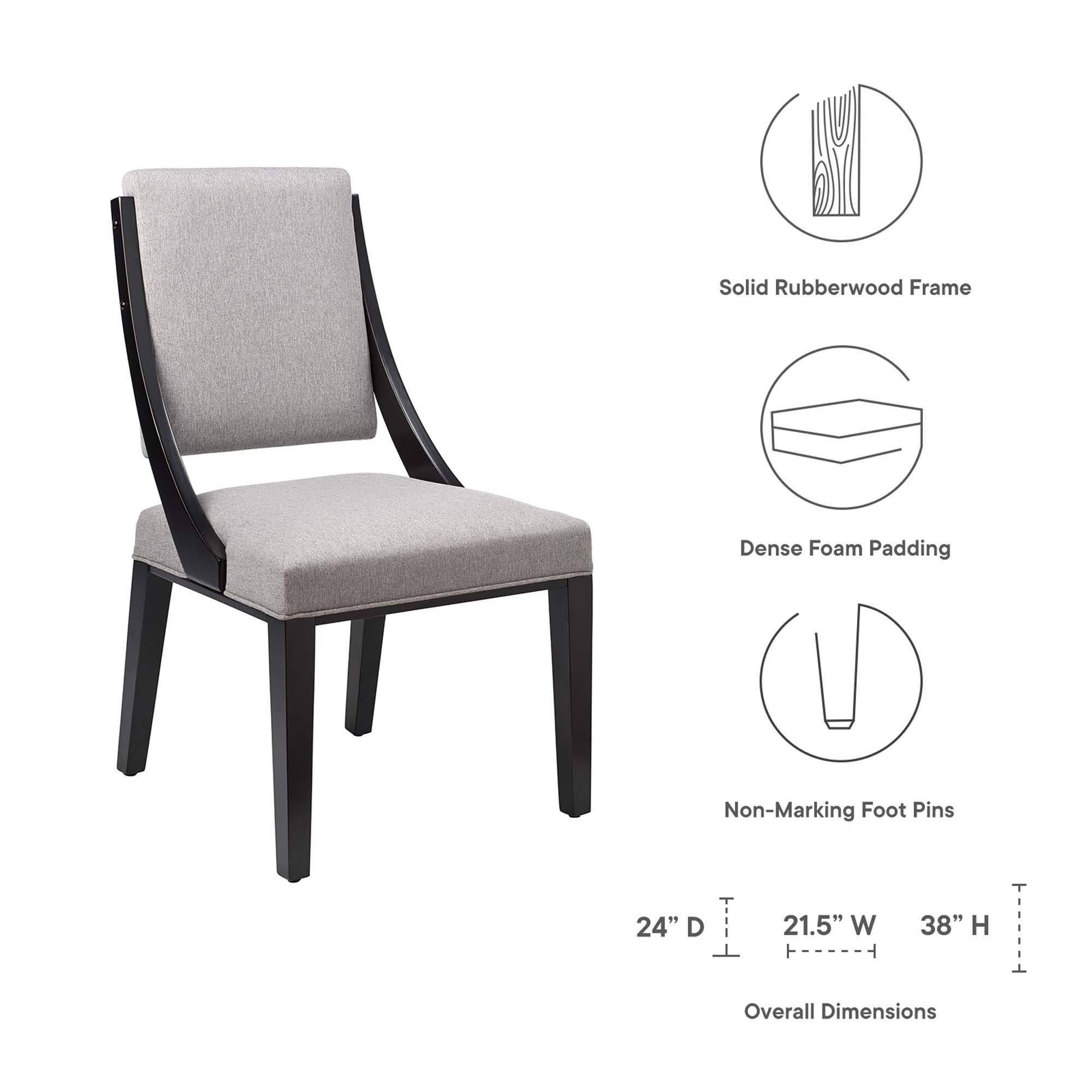Modway EEI-4553-LGR Dining-Chairs - View #2