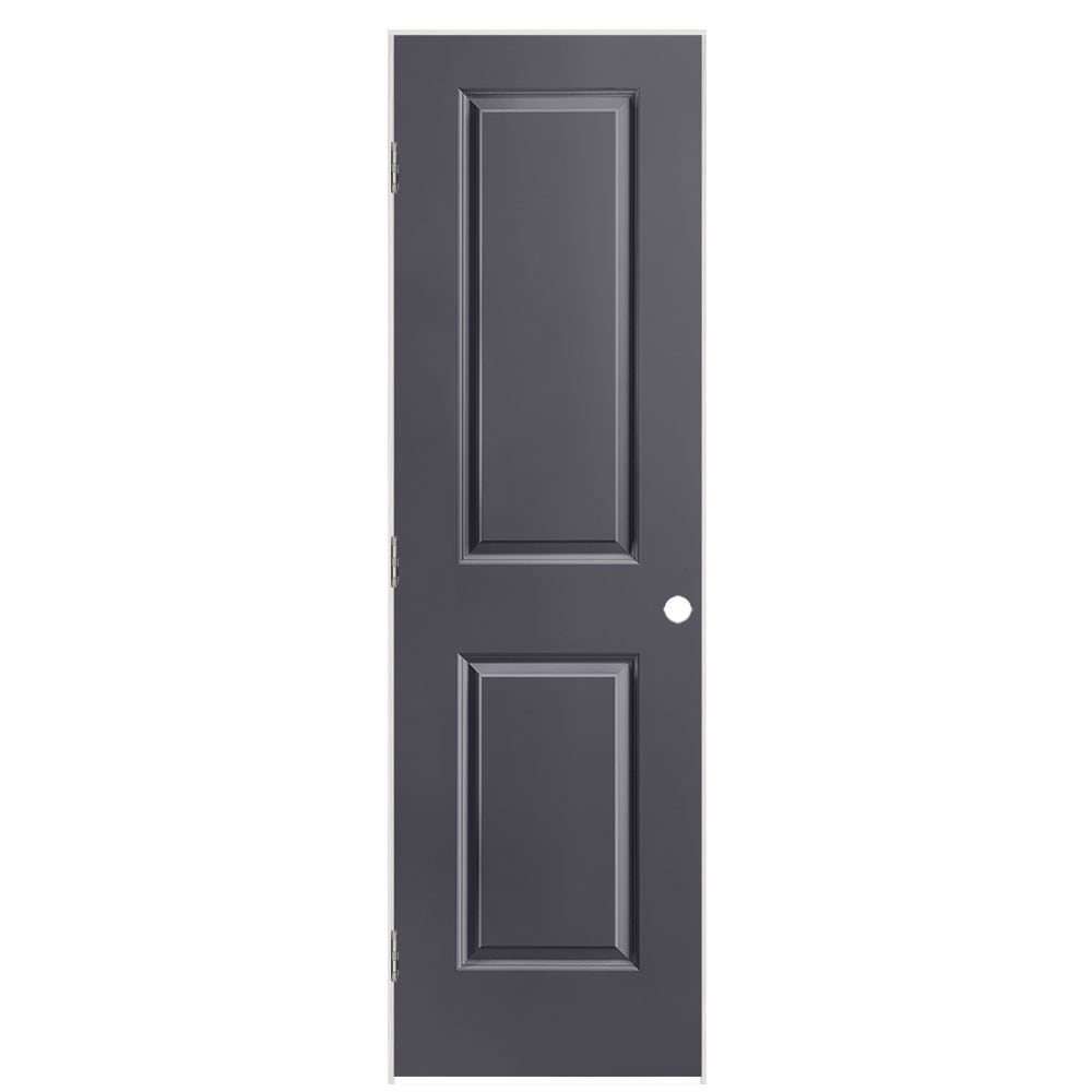 Masonite 1315934 24-in x 80-in Slate Hollow core 2-panel square Left hand Smooth Prefinished Molded composite Flat Jamb Single Prehung Interior Door