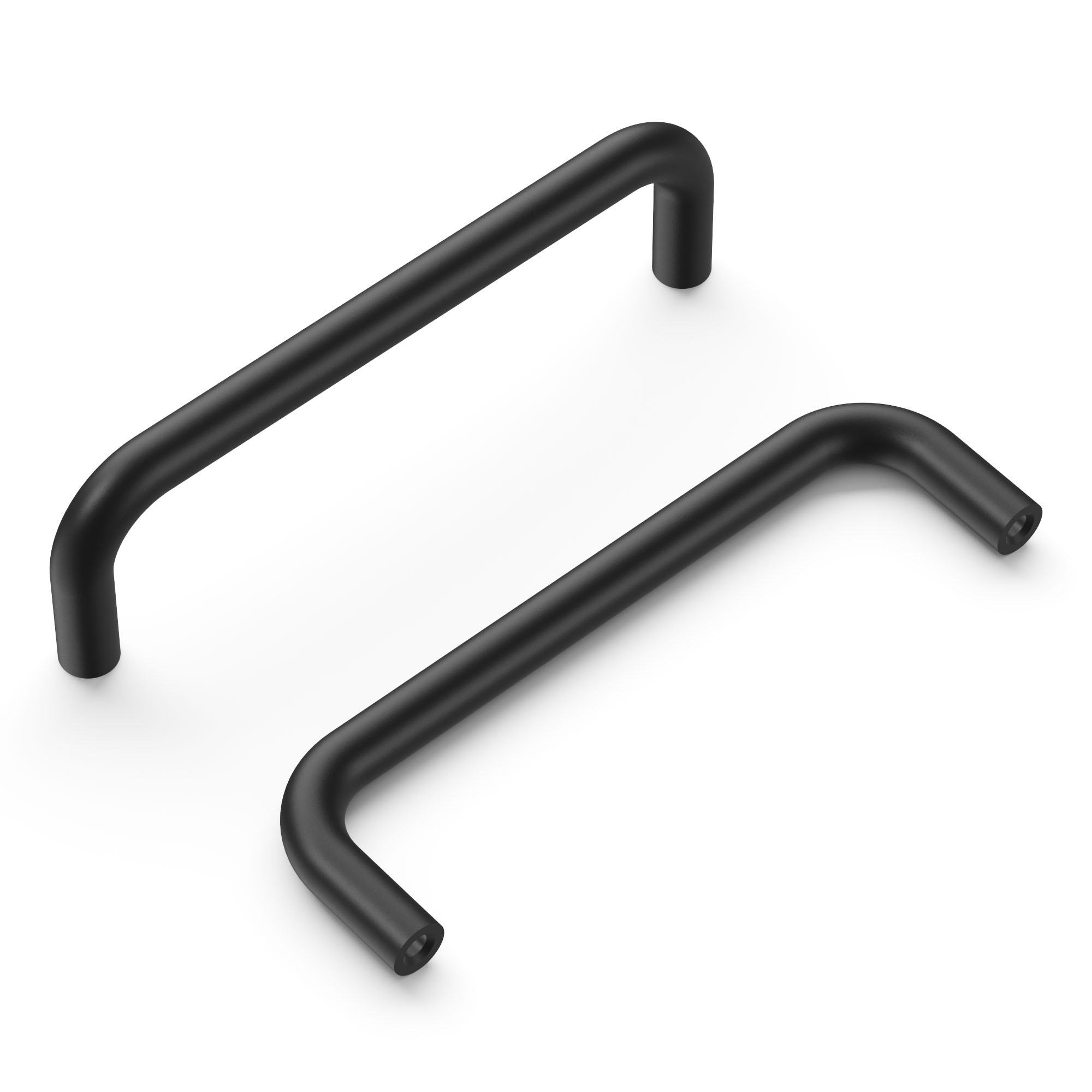 Hickory Hardware PW596-MB Wire Pulls 3-3/4-in , 96mm Center to Center Matte Black Rectangular Handle