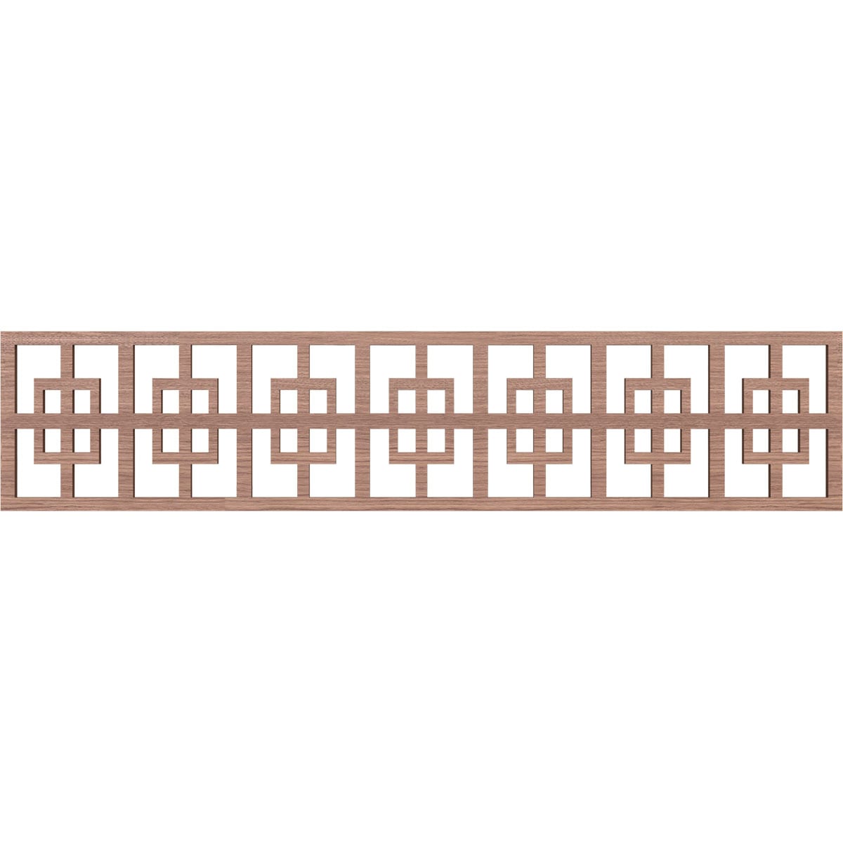 Ekena Millwork MLDB10X46CMBWA Cambridge Fretwork Flat Trim 10-in x 3.9-ft Walnut Brown Unfinished 2157559 Pierced Wall Panel Moulding