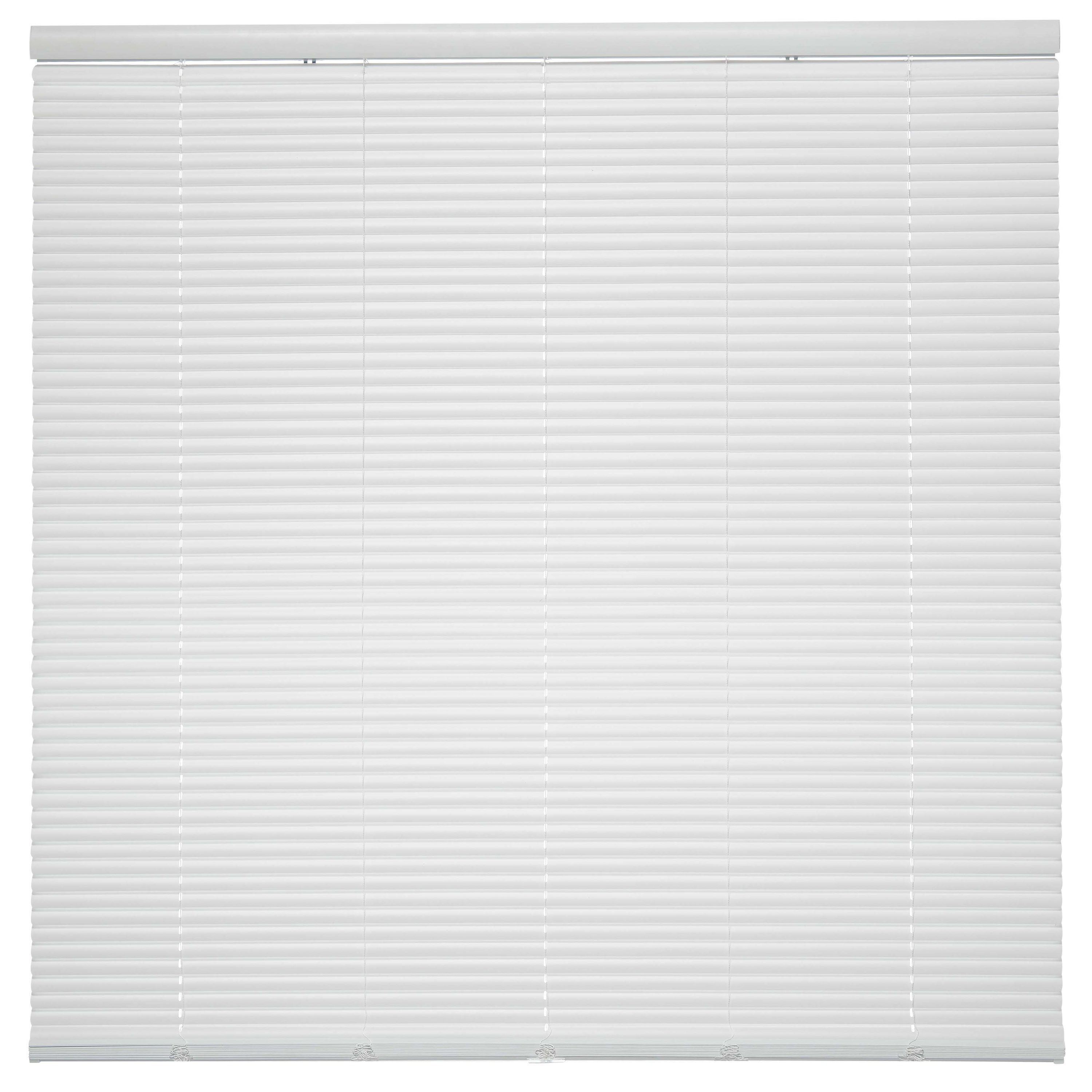 Style Selections CLSDP2464A-22 1-in Slat Width 22-in x 64-in Cordless White Vinyl Room Darkening Mini Blinds