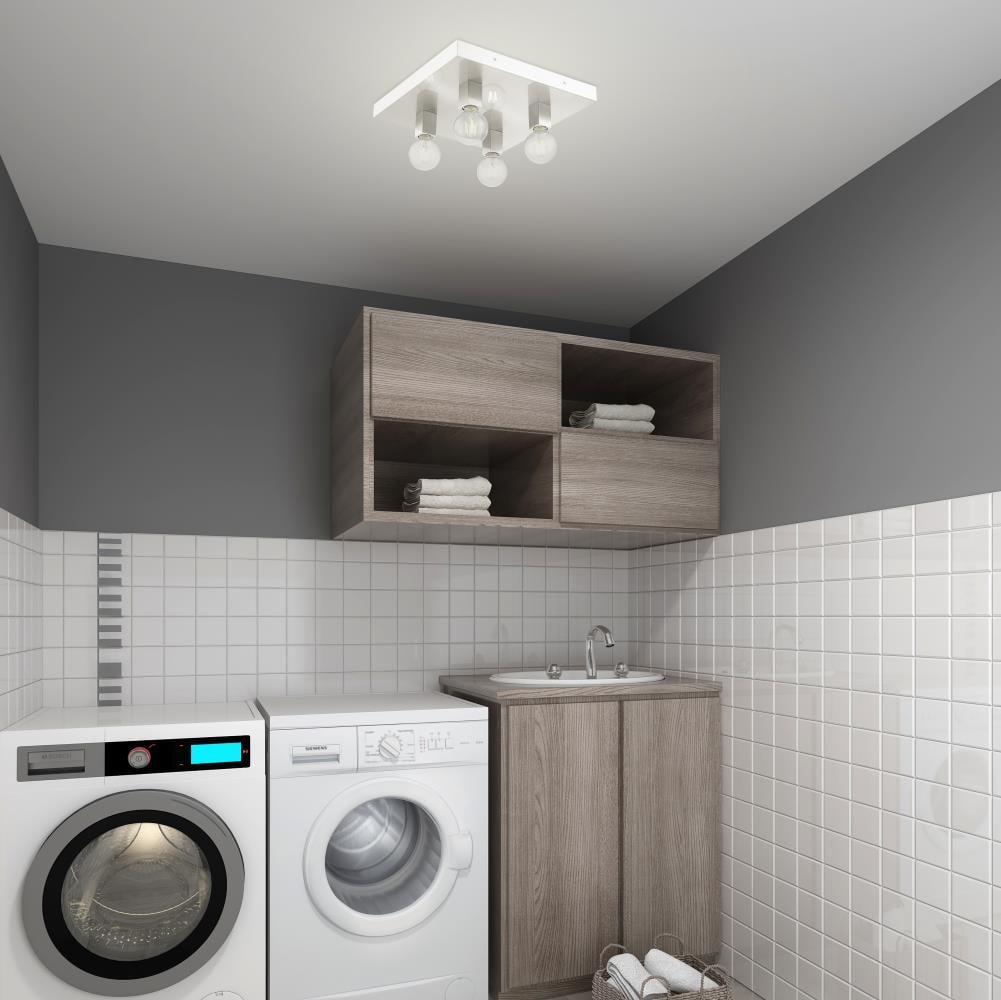 Solna Sleek Minimalist 4-Light Brushed Nickel Flush Mount