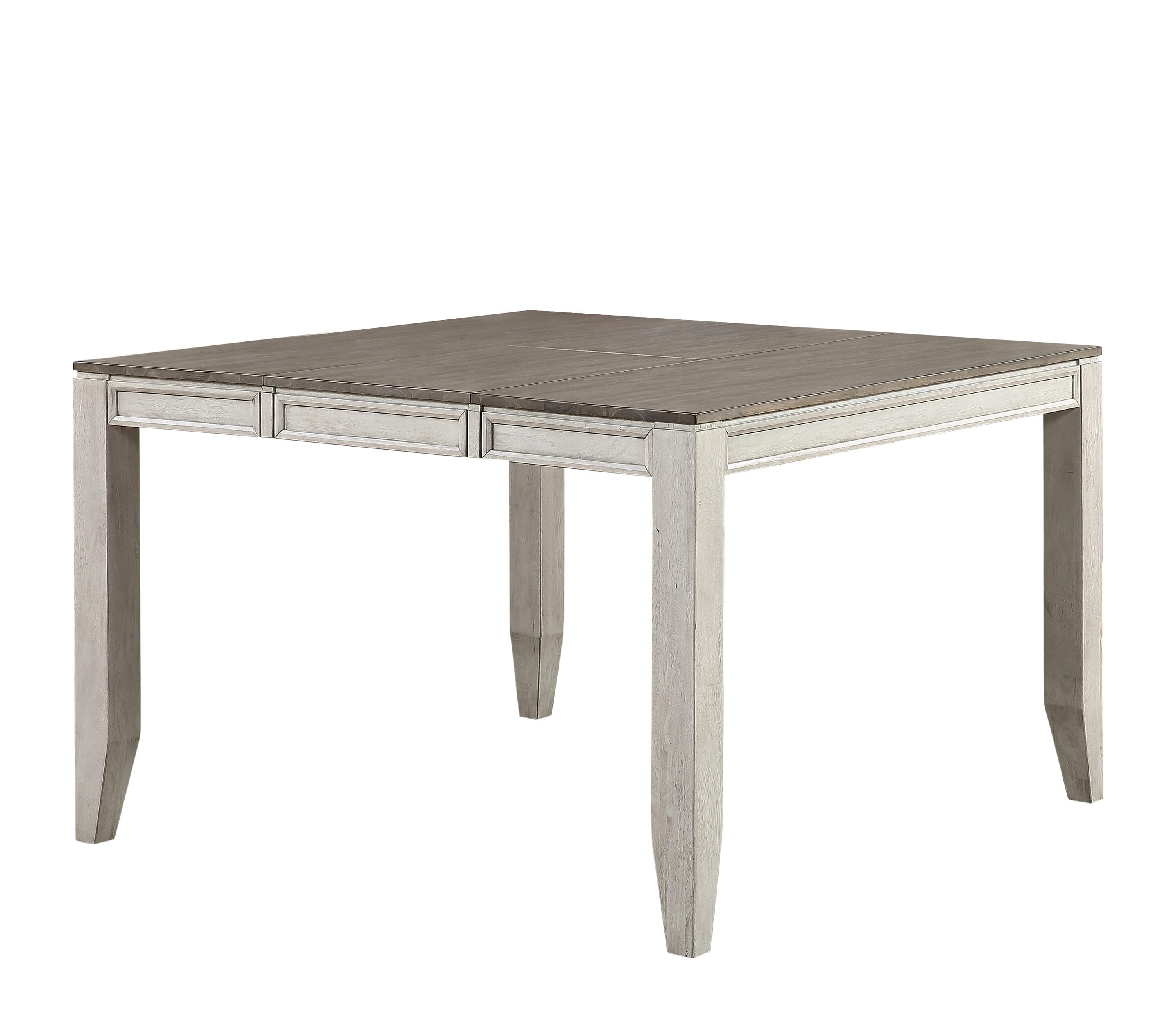 Steve Silver CU500PT Honey Smoke Farmhouse Extending Butterfly leaf Counter Table, Wood with Off White Wood 54-in L x 36-in H