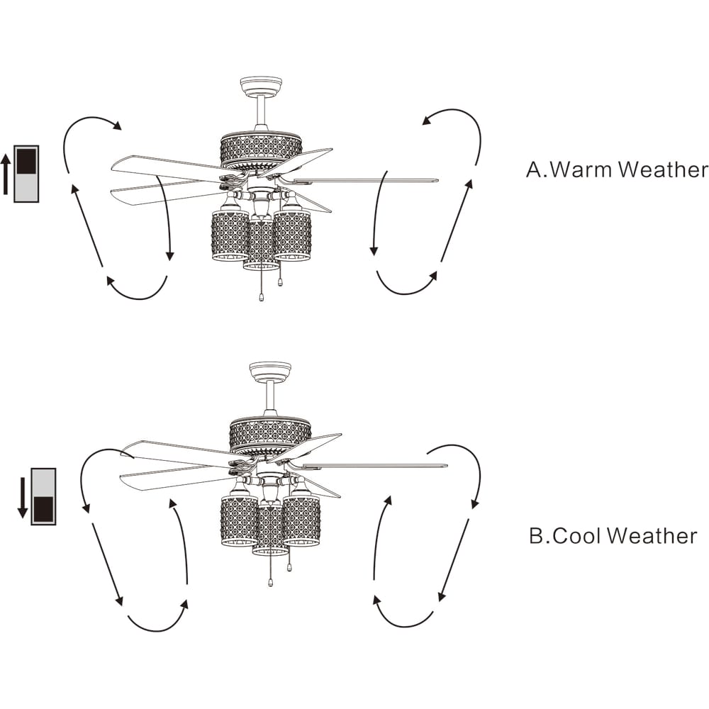 Home Accessories Inc CFL-8347CH Ceiling-Fans - View #6
