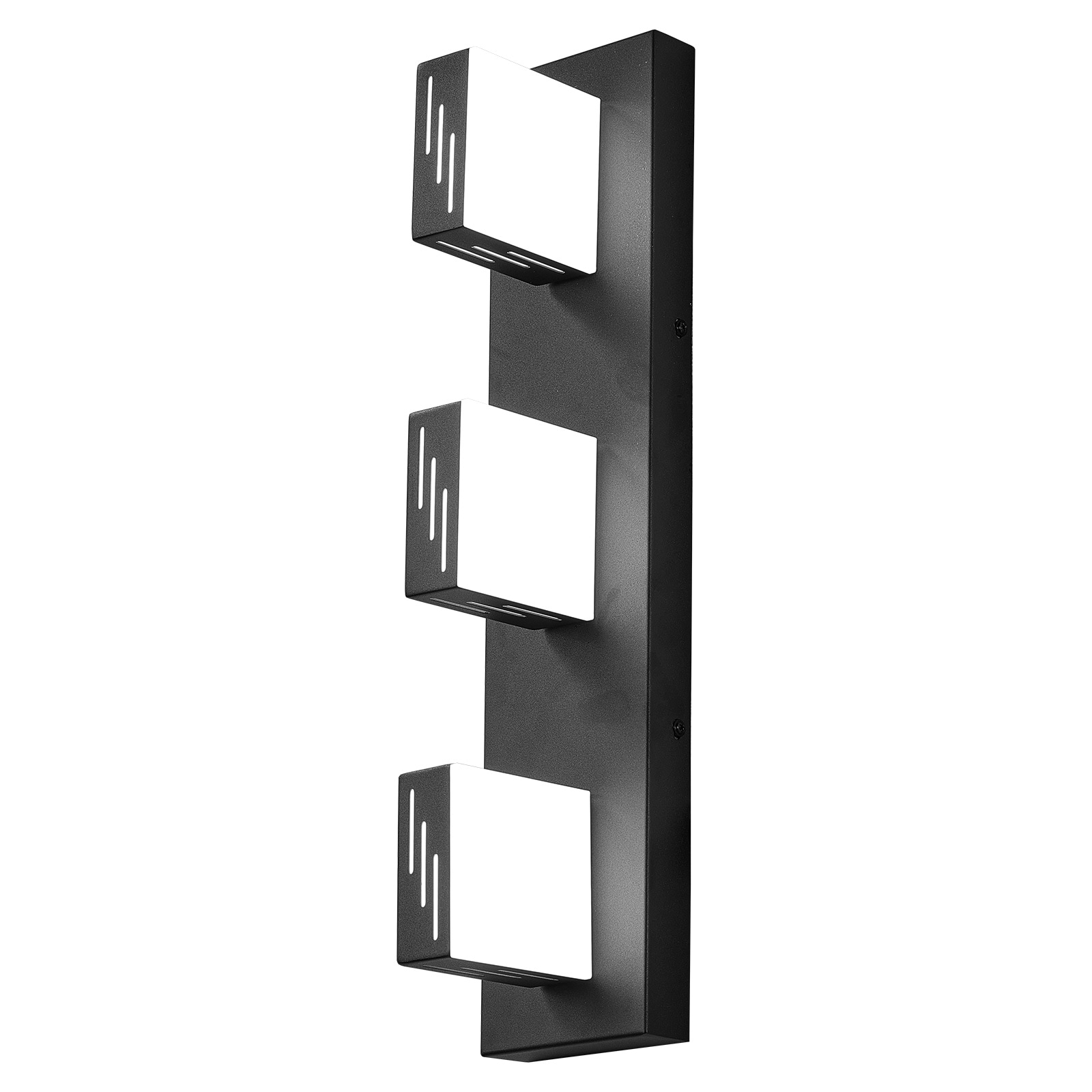 Mecale - 3-Light 19.69-in LED Vanity Light 24W 6000K IP44 with 360-Degree Rotatable Heads Black