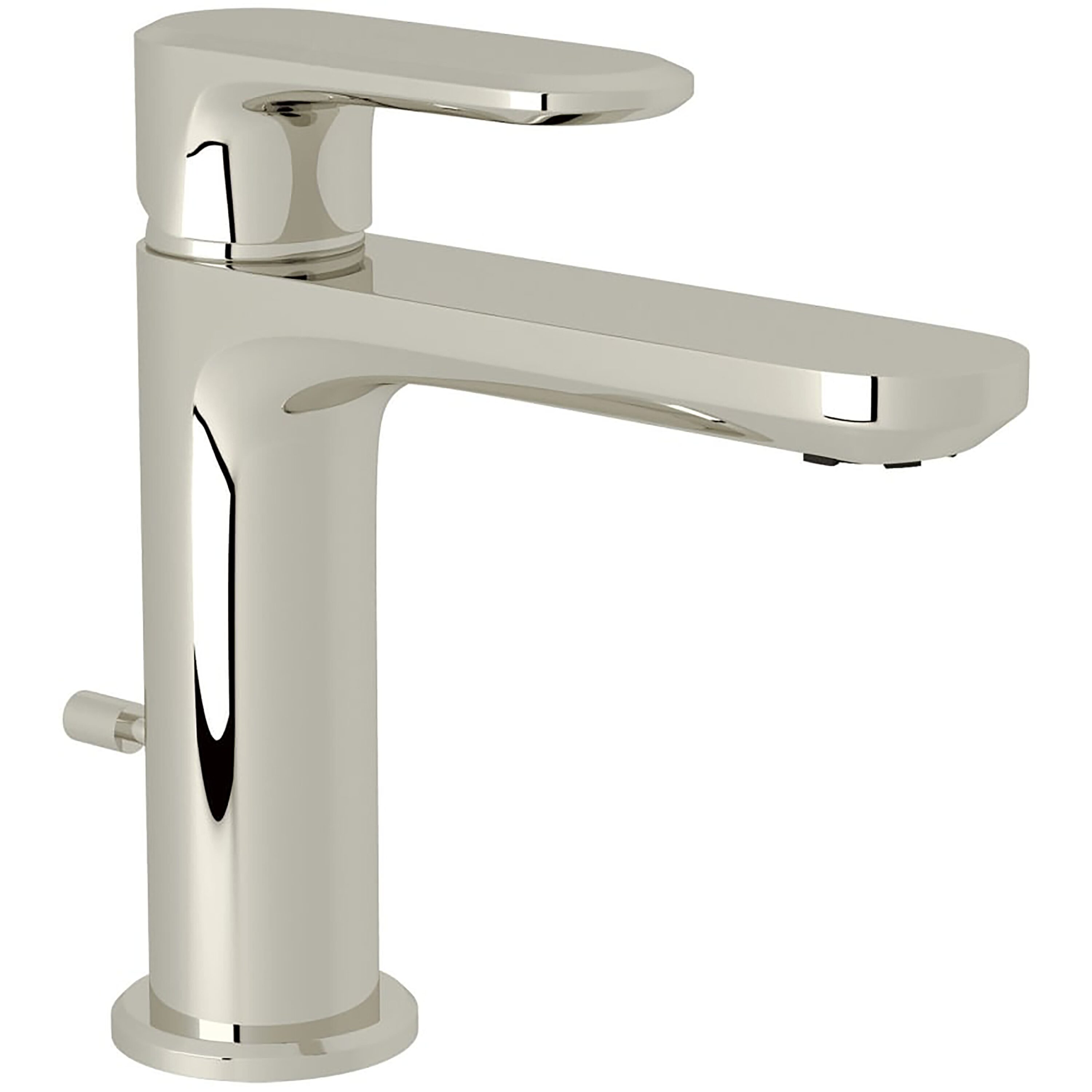 Rohl LV51L-PN-2 Polished Nickel Single hole 1-handle Low-arc Residential Handle Bathroom Sink Faucet with Drain