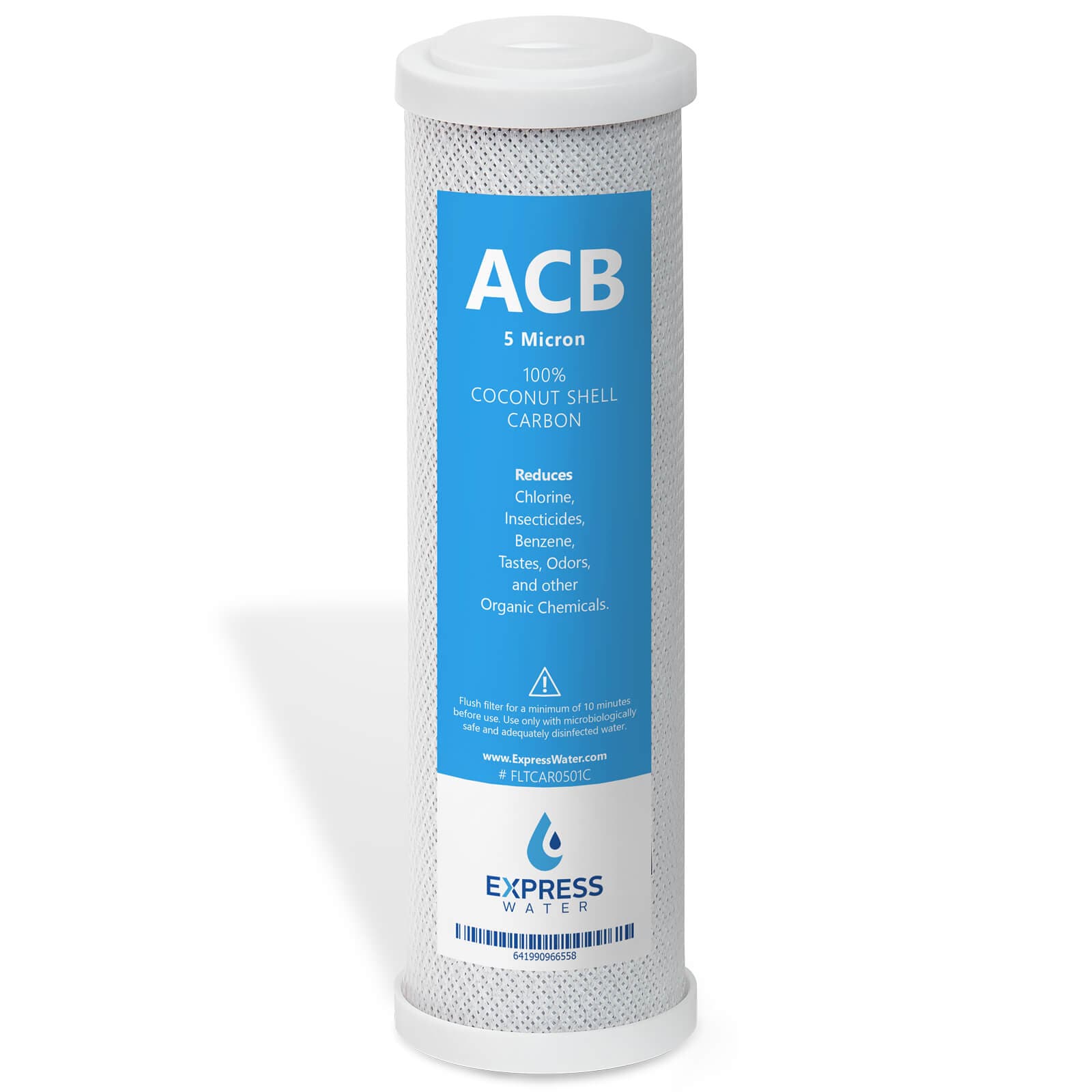 Express Water FLTCAR0501C FLTCAR0501C 1 Pack Activated Carbon Block Reverse Osmosis Under sink 6-Months Replacement Filter