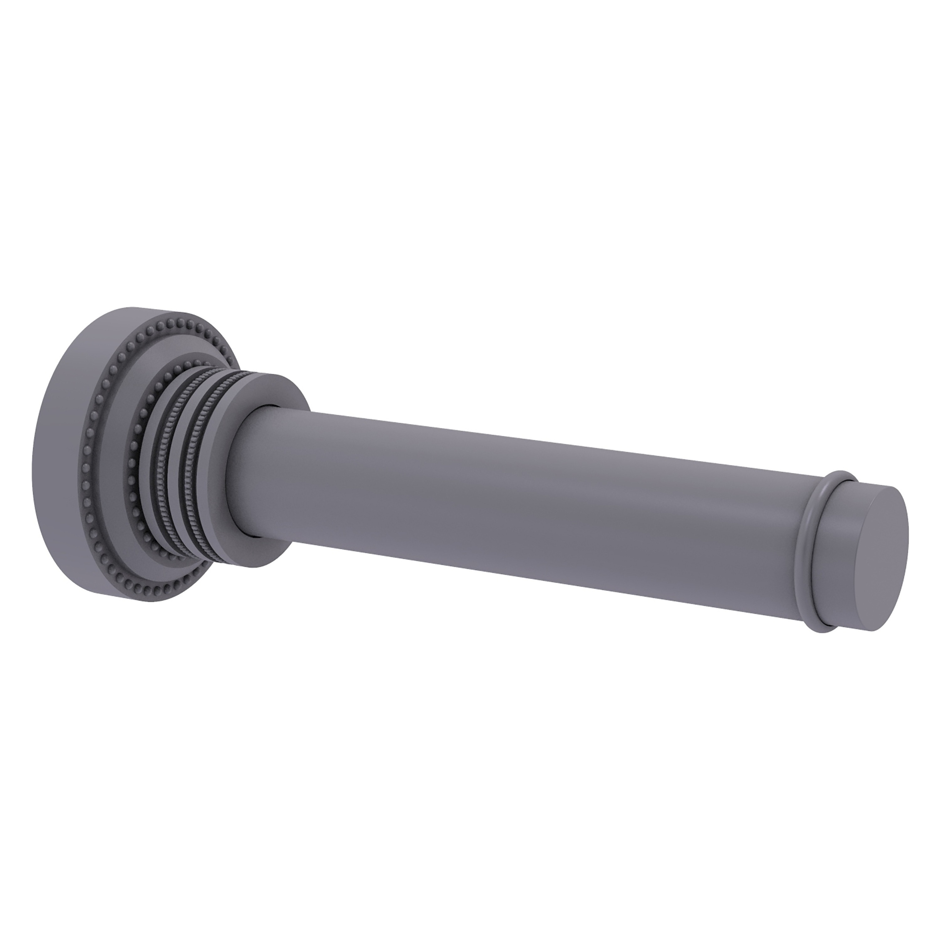 Allied Brass DT-24-1-GYM Dottingham Matte Gray Wall mount Single post Toilet Paper Holder 1 -Rolls with Storage