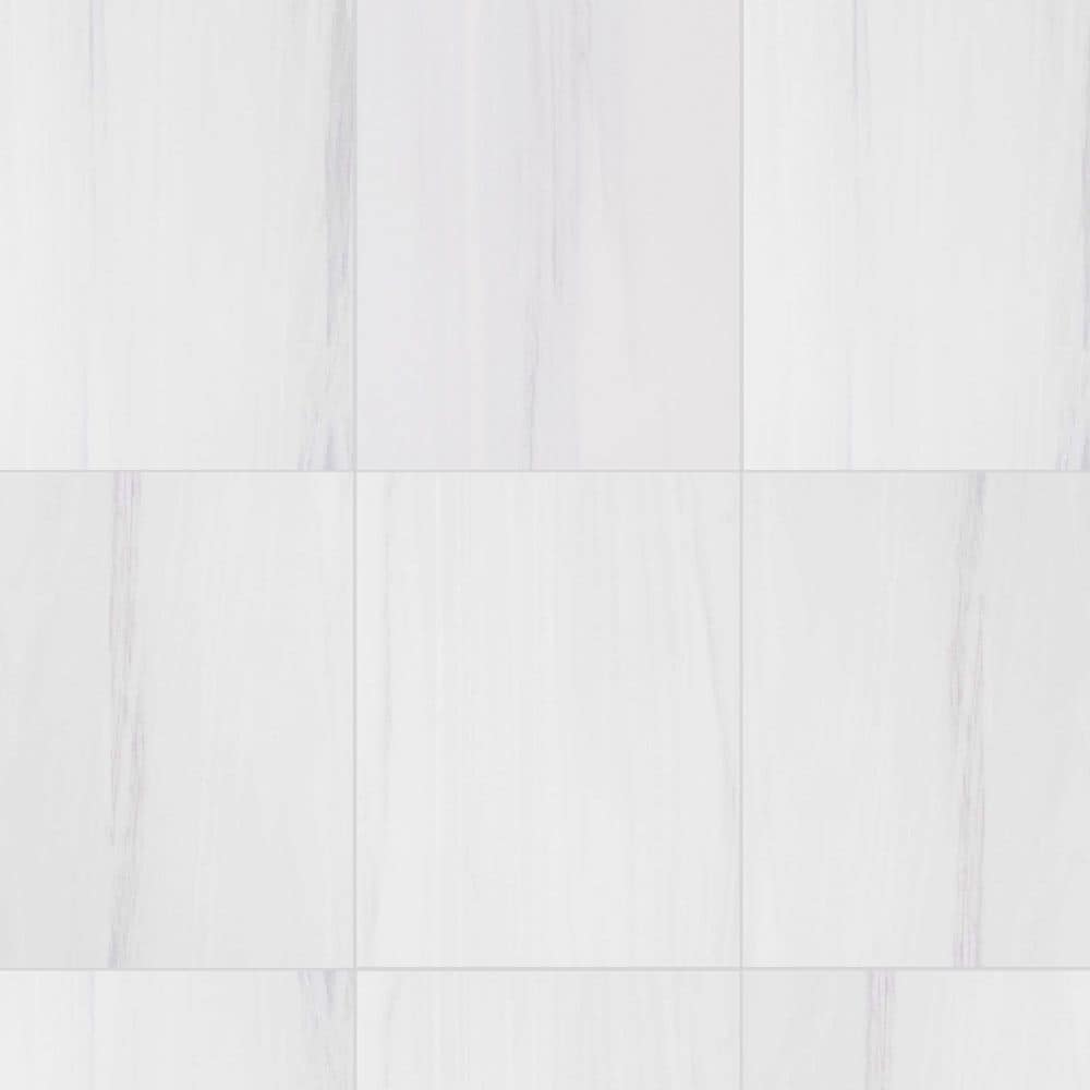 The Tile Life - Sample - Soho Blanco 4-in x 4-in Glossy Ceramic Marble look Wall Tile