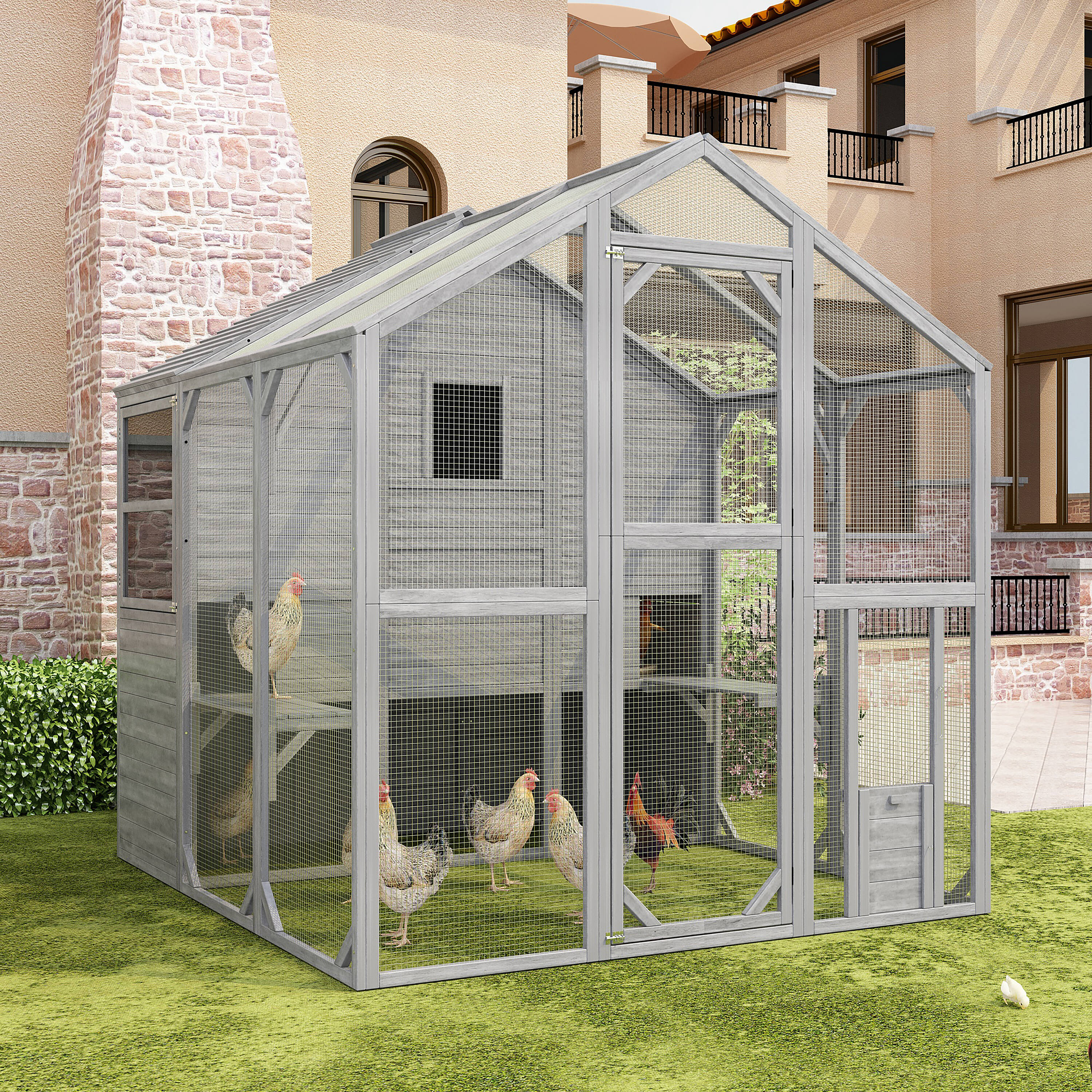 MIDHAM KF150212-01+02 Chicken-Coops-Rabbit-Hutches - View #3