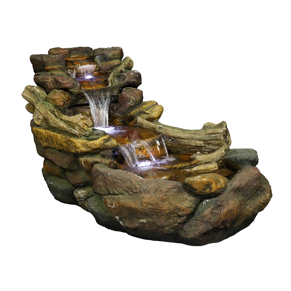 Watnature 19-in H Resin Fountain Statue Outdoor Fountain Pump Included ...