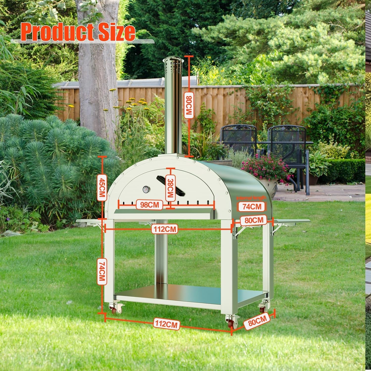 Qeetex PSKX-PIS-010290R9 Outdoor-Pizza-Ovens - View #2