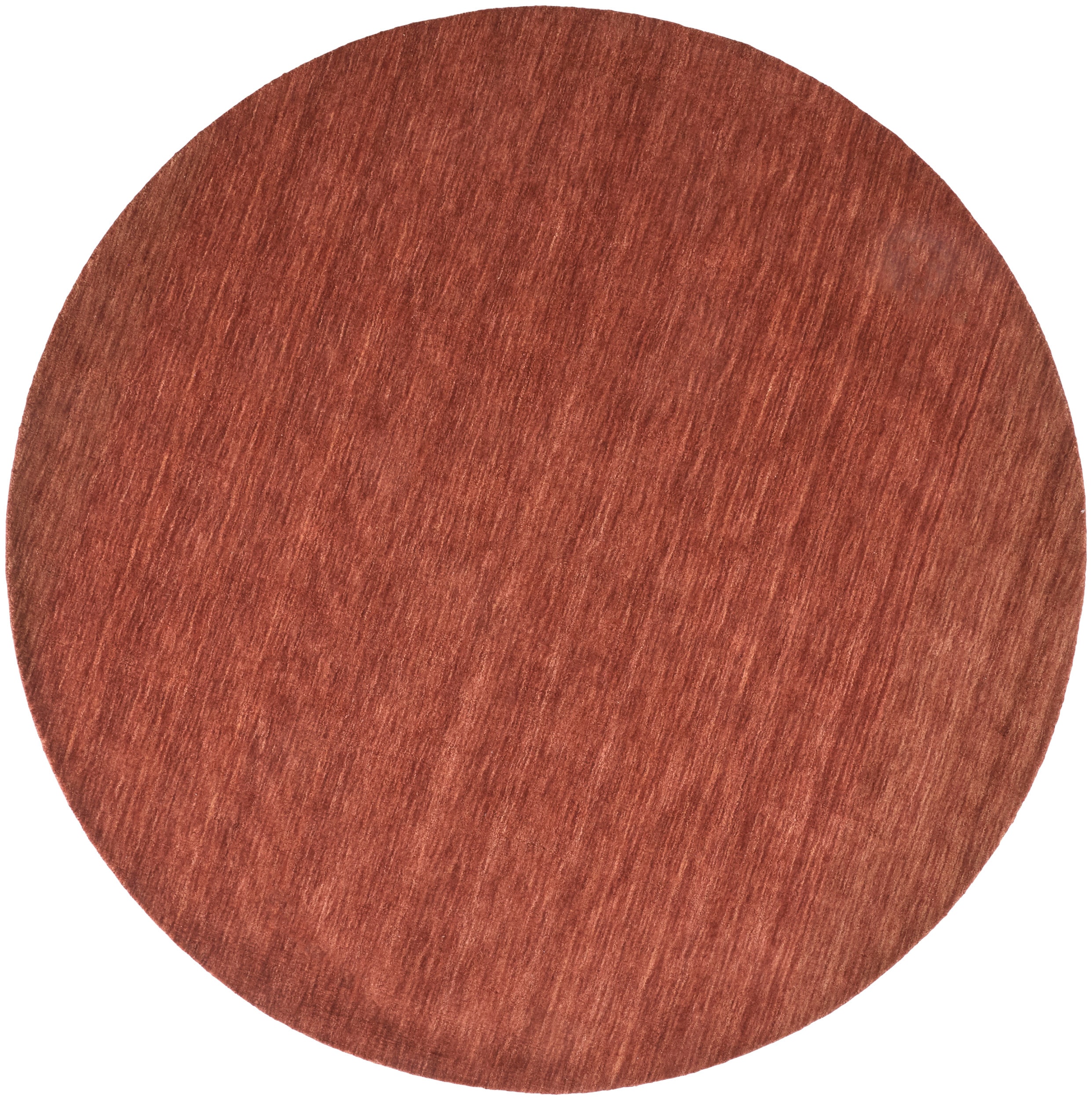 Room Envy 579R8049RST000N95 Celano 10 x 10 (ft) Loomed Wool Auburn Rust/Marsala Red Round Indoor Solid Mid-Century Modern Area rug