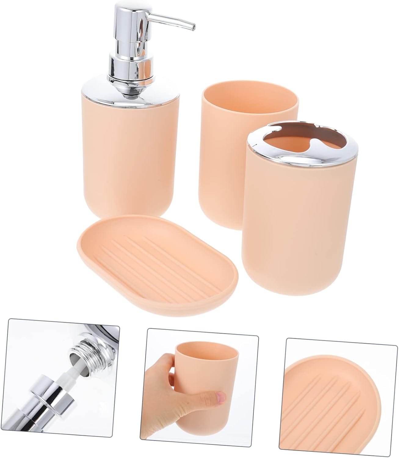 Zeus & Ruta HL-BS-012 Beige Plastic Bath accessory set