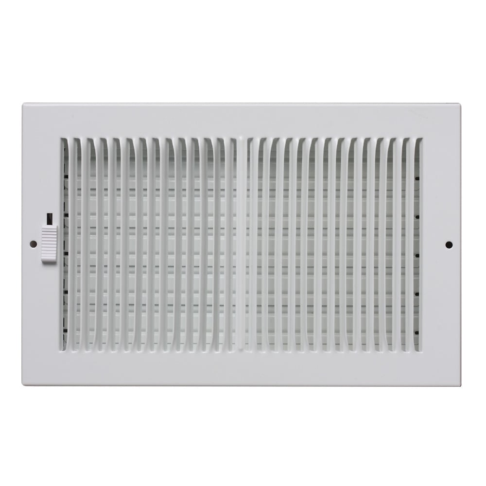 RELIABILT 9641406WH 14-in x 6-in 2-way Steel White Baseboard register ( Outside Width- 15.25-in )