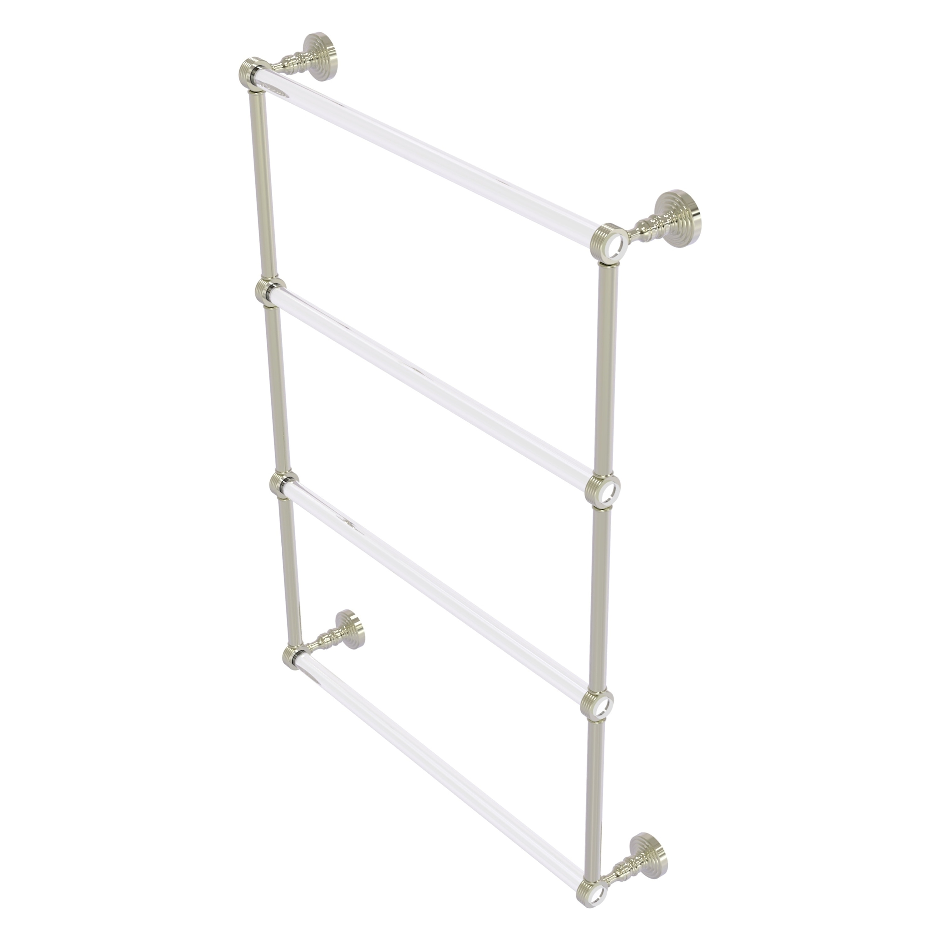 Allied Brass PG-28G-24-PNI Pacific Grove 24-in double Polished Nickel Wall mount 4-tier Towel Bar