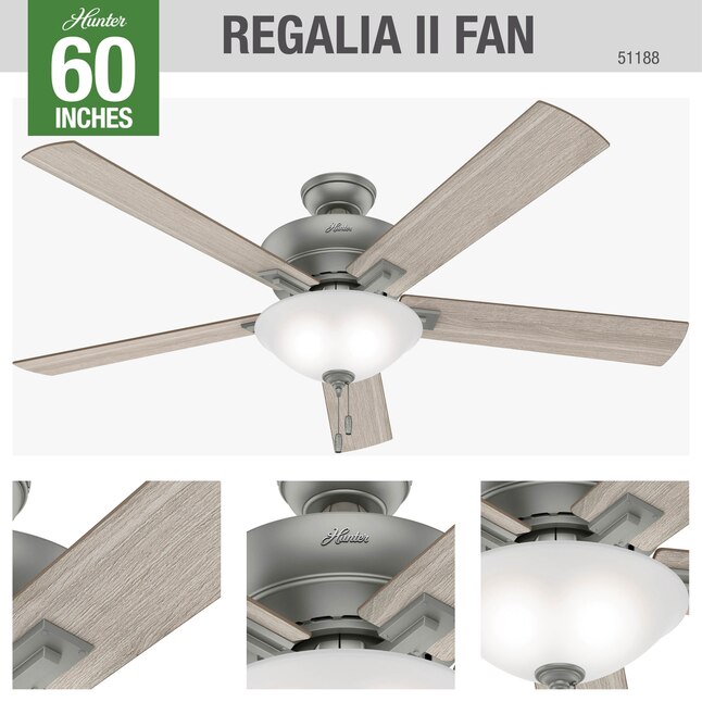 Matte Silver Led Indoor Ceiling Fan, Outdoor Ceiling Fans Costco Canada