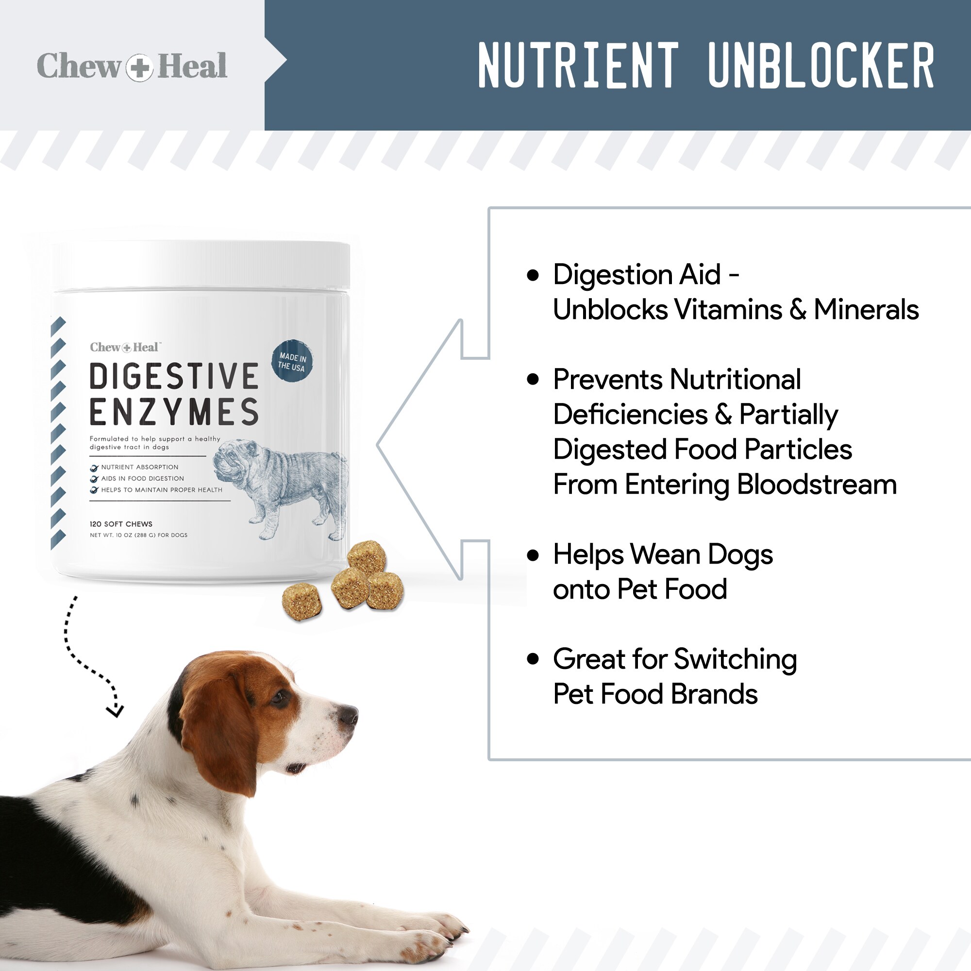 Chew + Heal CH-DIGESTIVE-120 Pet-Vitamins-Suppliments - View #3