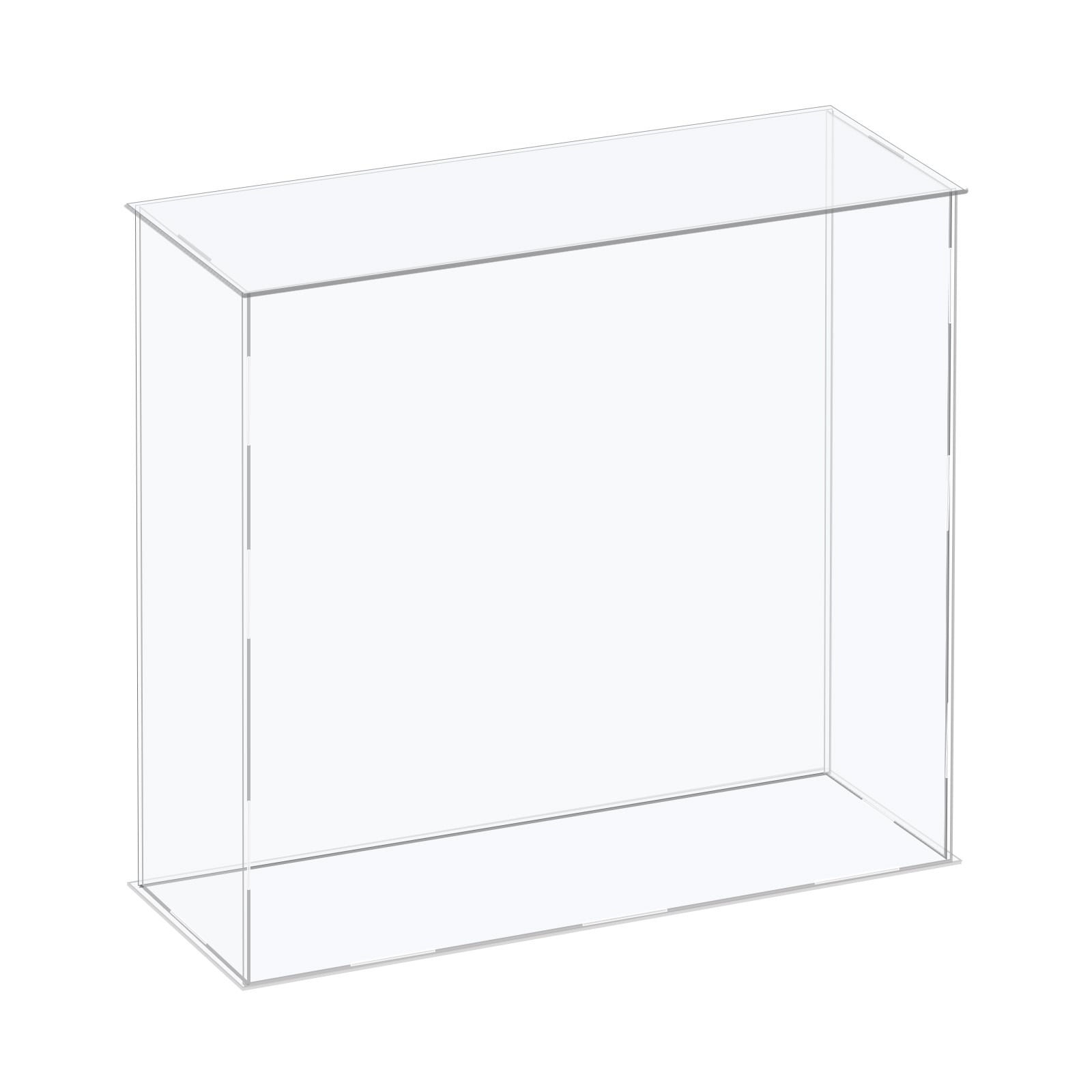 Unique Bargains S25112400UX0680 Acrylic Display Case Plastic Box Cube Storage Box Clear Assemble Showcase 12.2x4.3x12.2 Inch for Collectibles