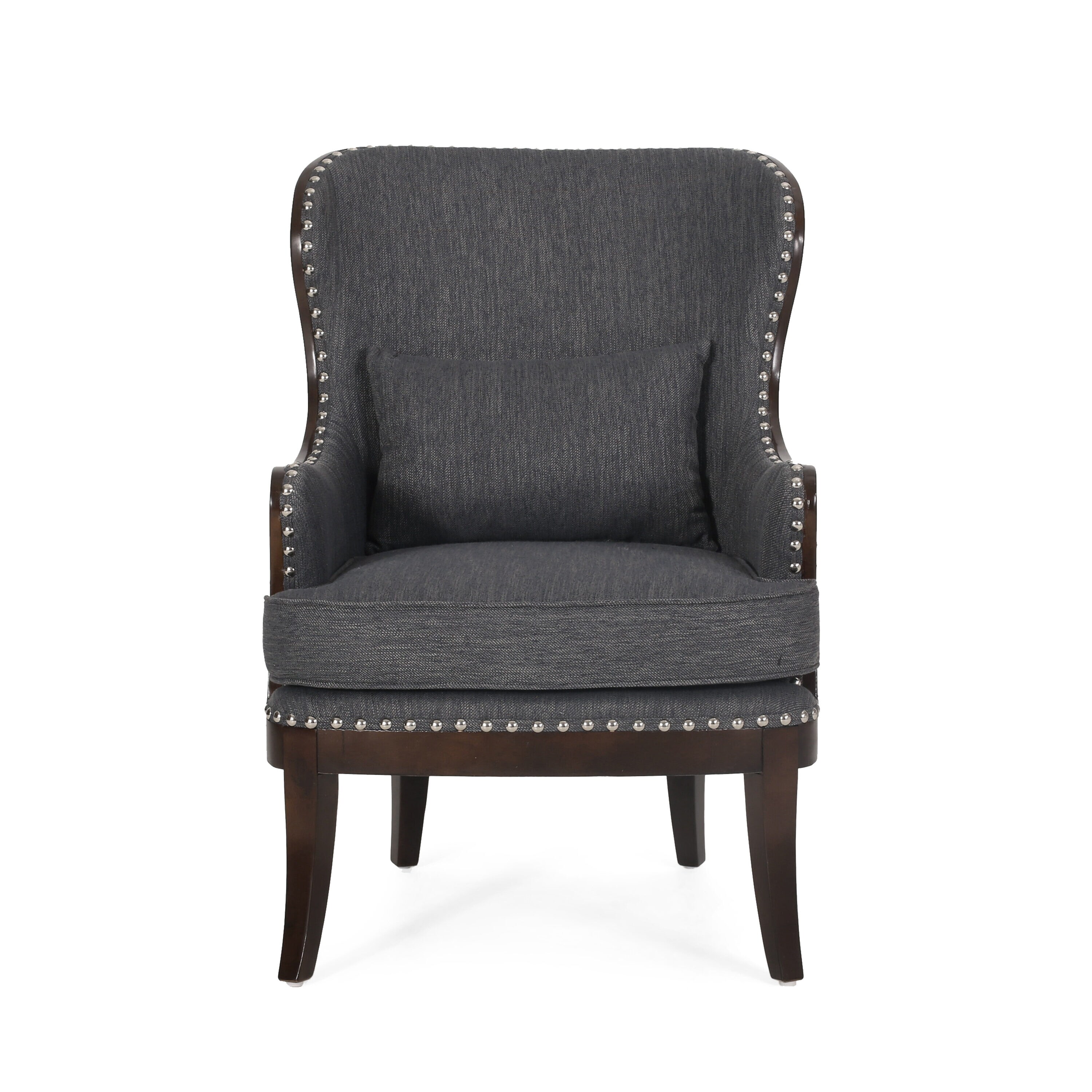 Charcoal wingback online chair