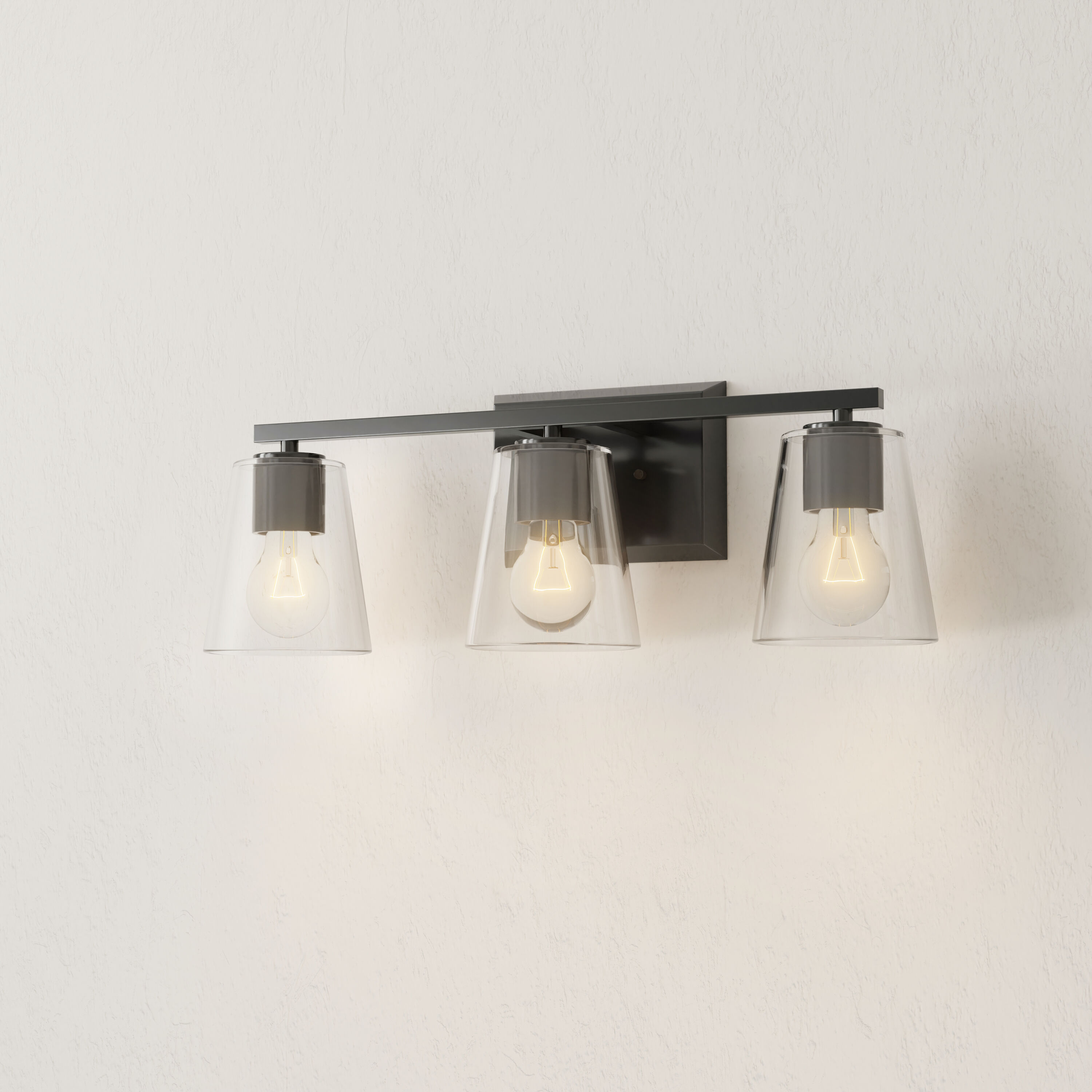 Progress Lighting P300459-31M Vertex 20.87-in 3 -Light Matte Black Modern/contemporary Vanity light