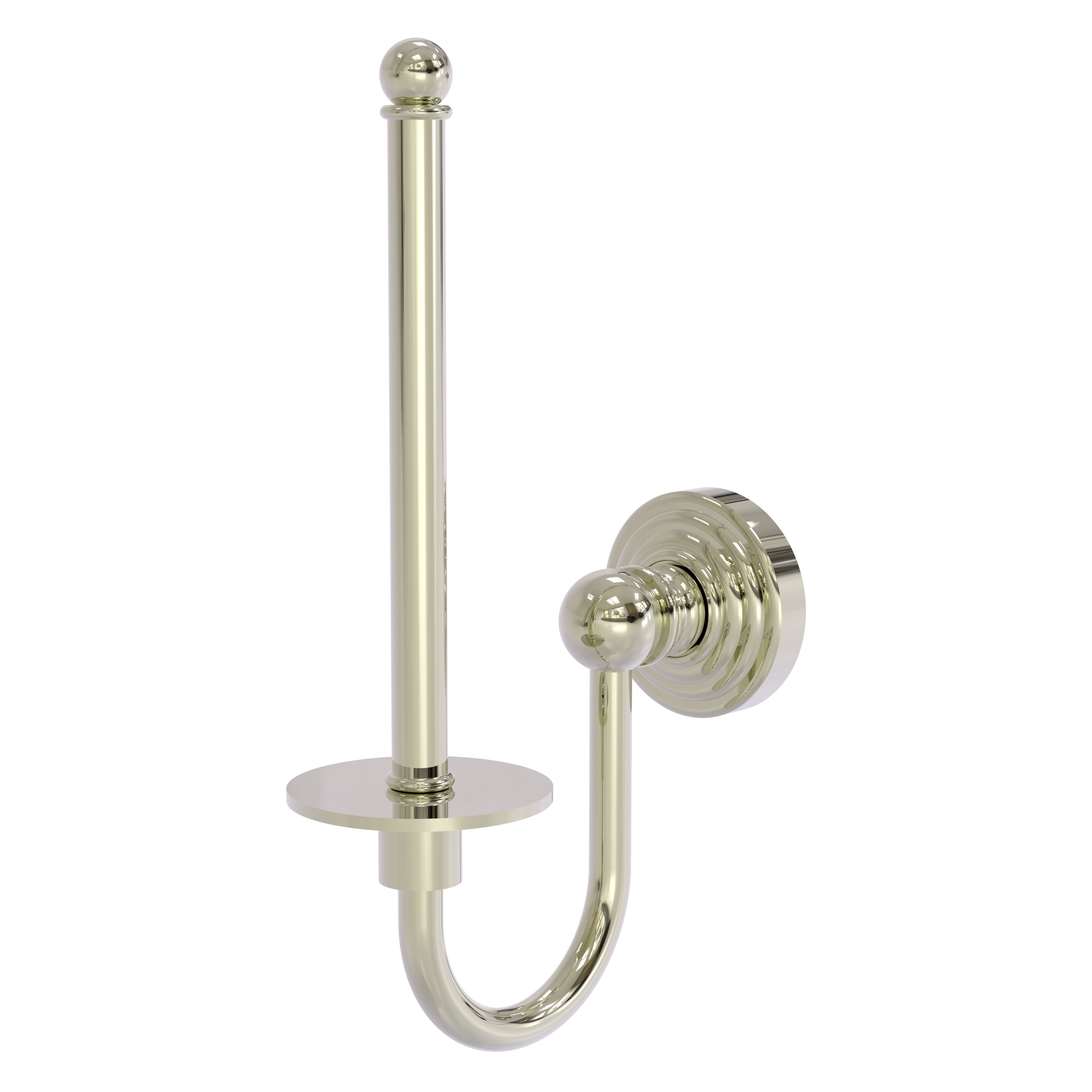 Allied Brass WP-24U-PNI Waverly Place Polished Nickel Wall mount Single post Toilet Paper Holder 1 -Rolls with Storage