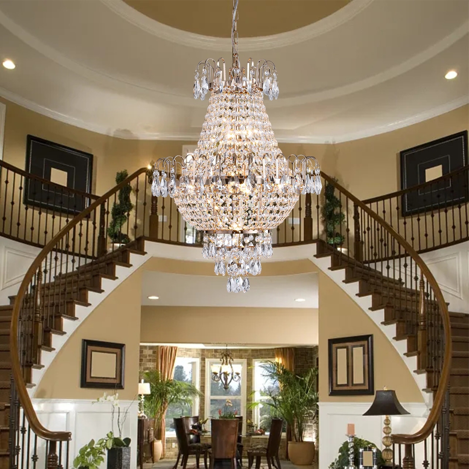Dexmalle  Gold Large Contemporary Luxury Crystal Chandeliers