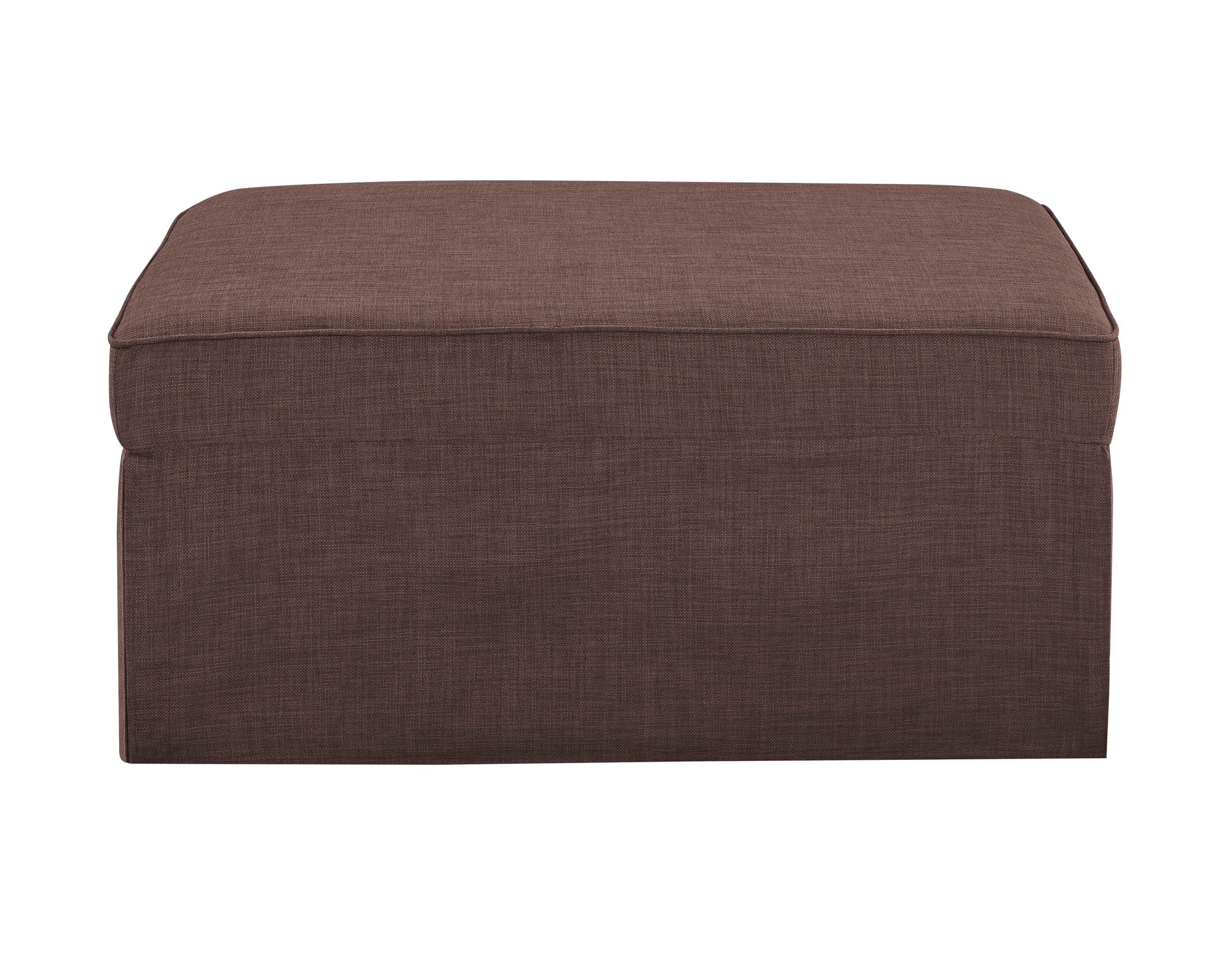 Relax A Lounger Kyle Modern Dark Brown Polyester/Polyester Blend Square  Integrated Storage Ottoman in the Ottomans & Poufs department at