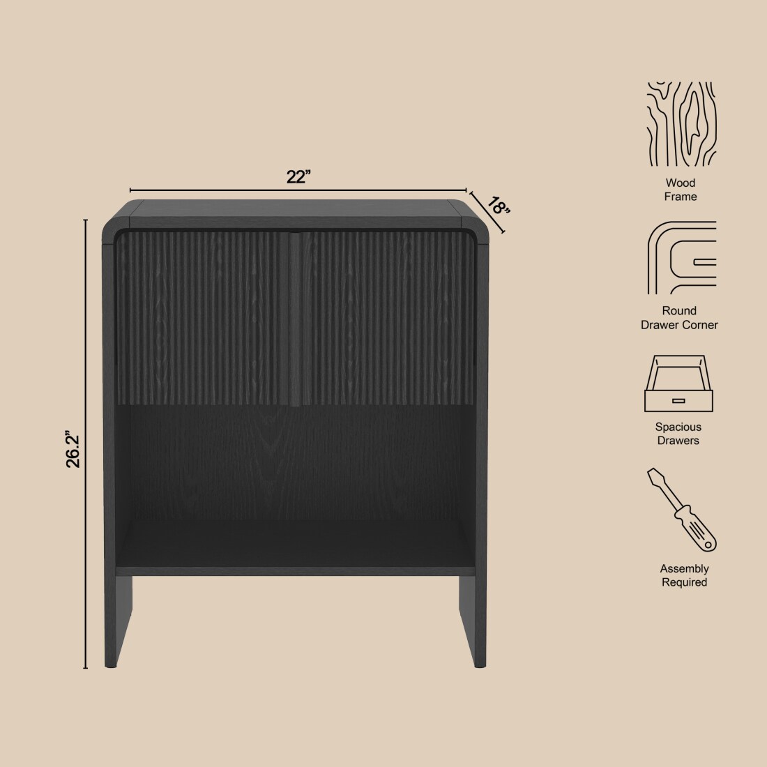 CHITA CTK-201 nightstands - View #4