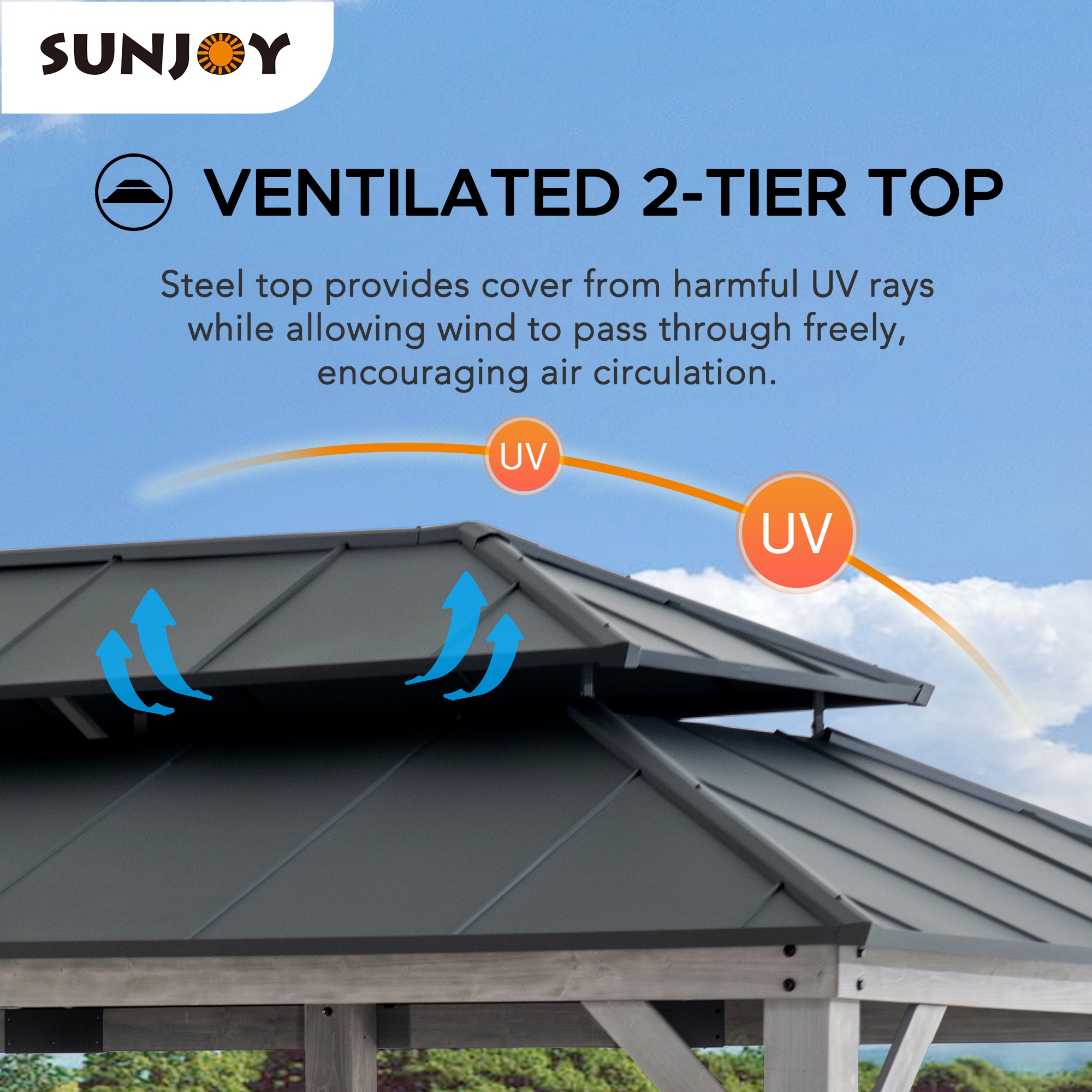 Sunjoy A102032641 Wood-Resin-Gazebos - View #7
