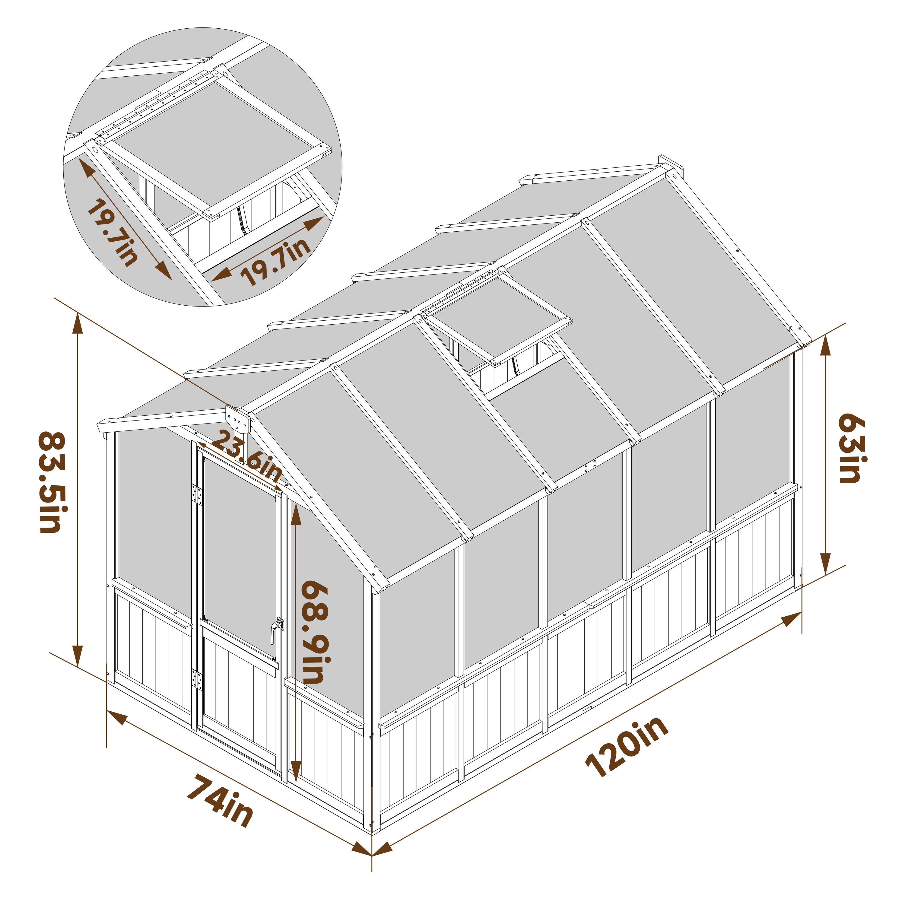 VEIKOUS PG0101-WD-41 greenhouses - View #2