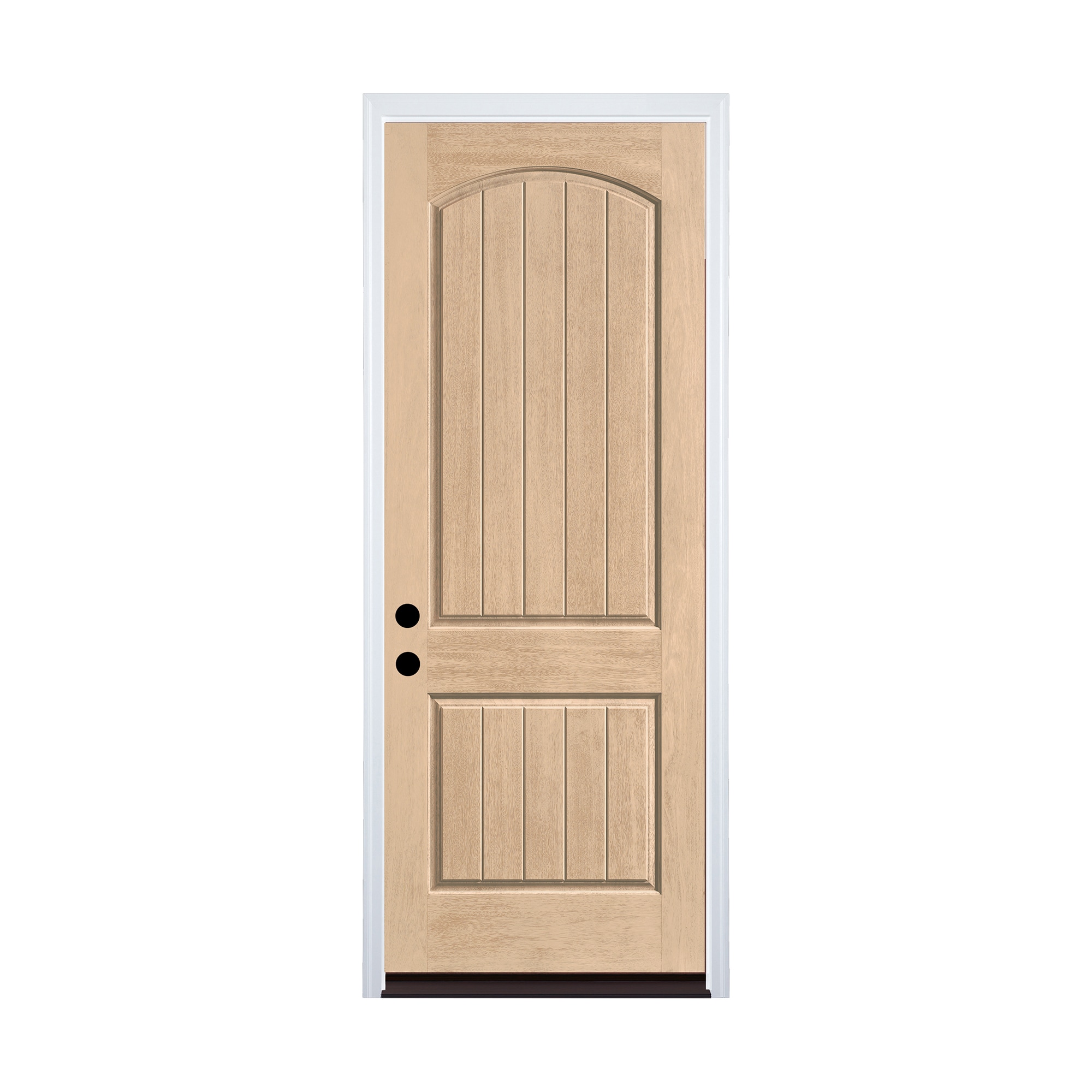 Therma-Tru 36-in x 96-in Fiberglass Stained Prehung Front Door with Brickmould Insulating Core