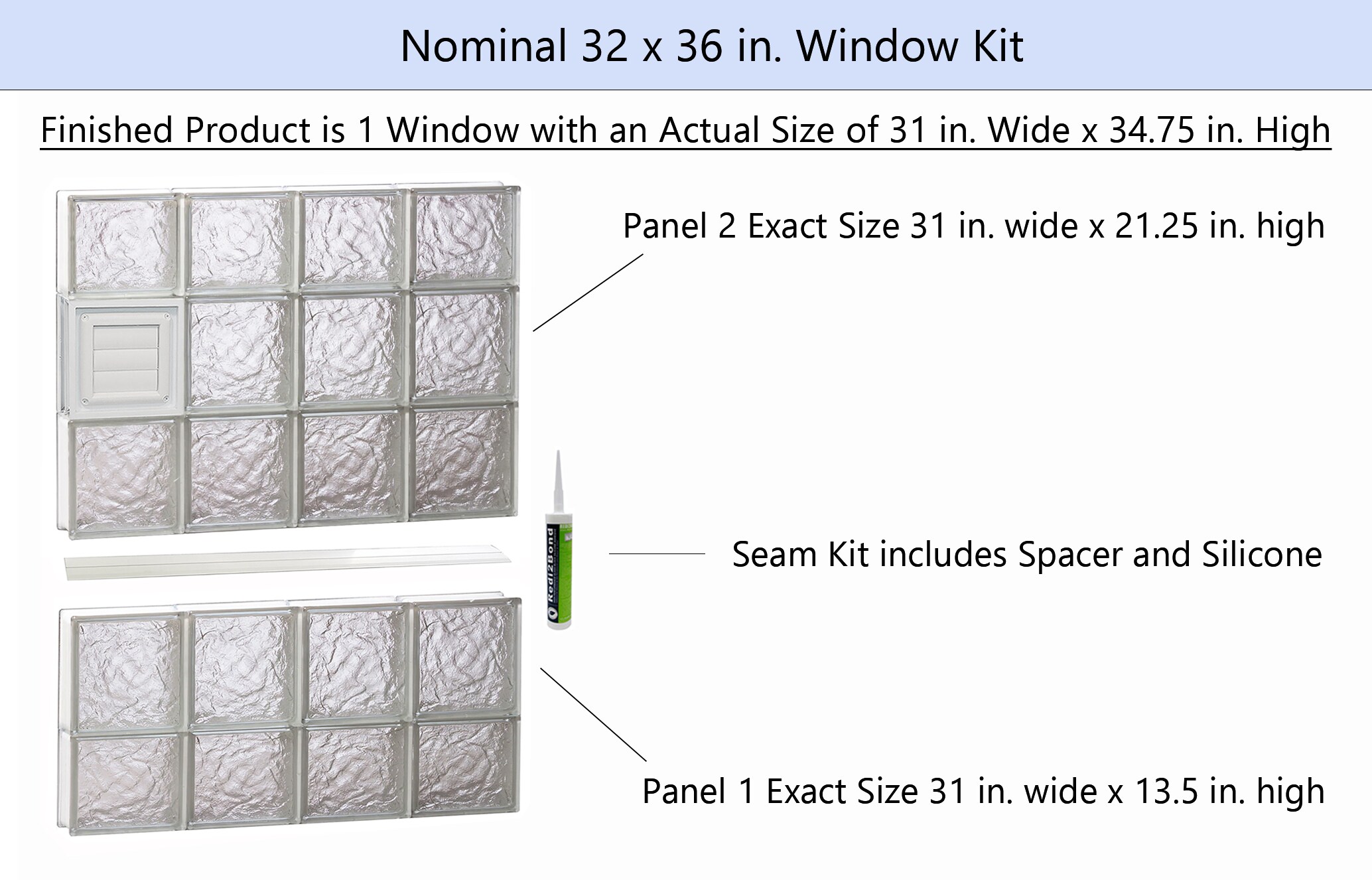 REDI2SET D3236IS Glass-Block-Windows - View #2