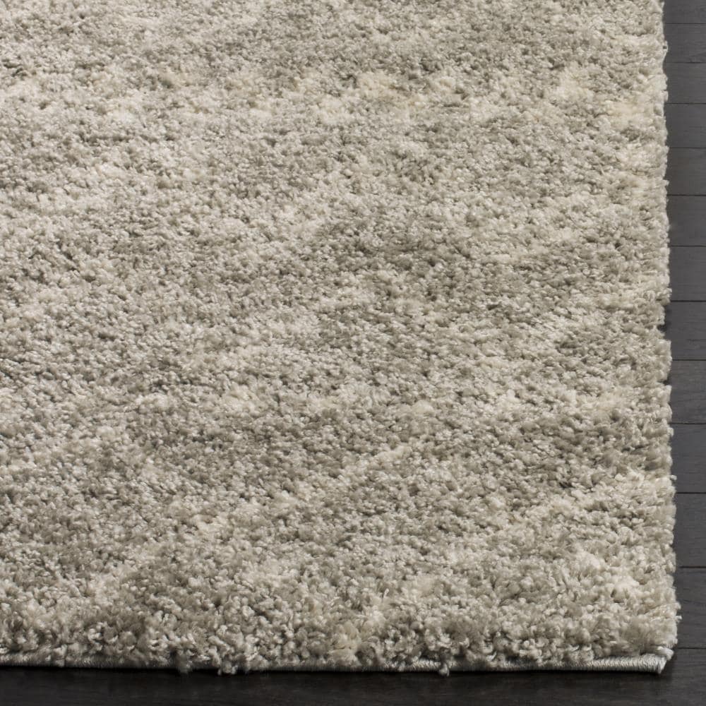 Arizona Shag ASG750 Power Loomed Area Rug - Grey/Ivory - 8'x10' - Safavieh.