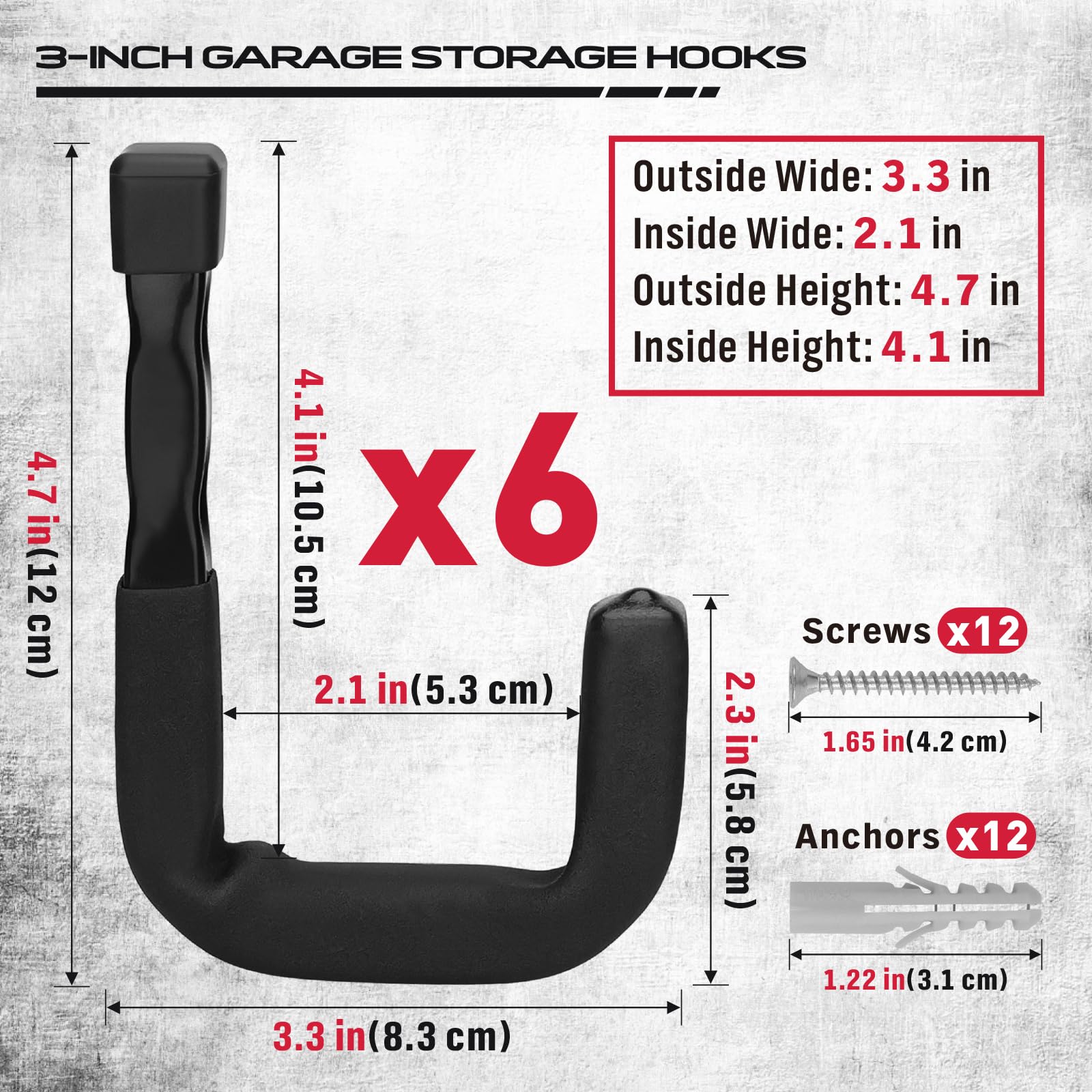 Etokfoks EFT1003C074 Garage-Storage-Hooks - View #2
