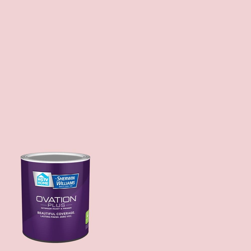 HGTV HOME by Sherwin-Williams 1008-6C-2557204 Ovation Plus Eggshell Delicate Pink Rose 1008-6C Latex Interior Paint Paint + Primer ( 1-quart )