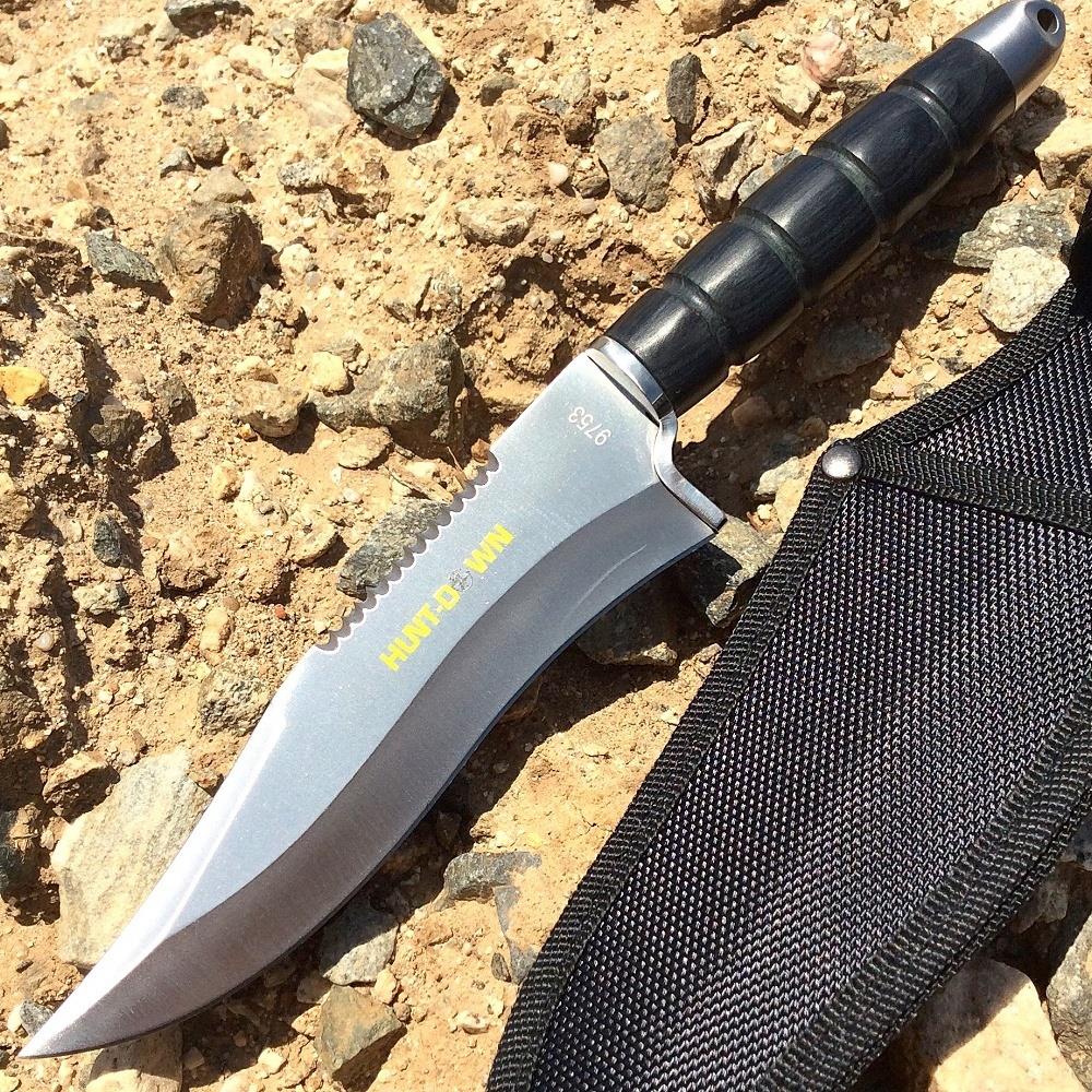 Shelter SLTR4434  9753 12 in. Hunt-Down Hunting Tactical Survival Knife with Sheath- Black