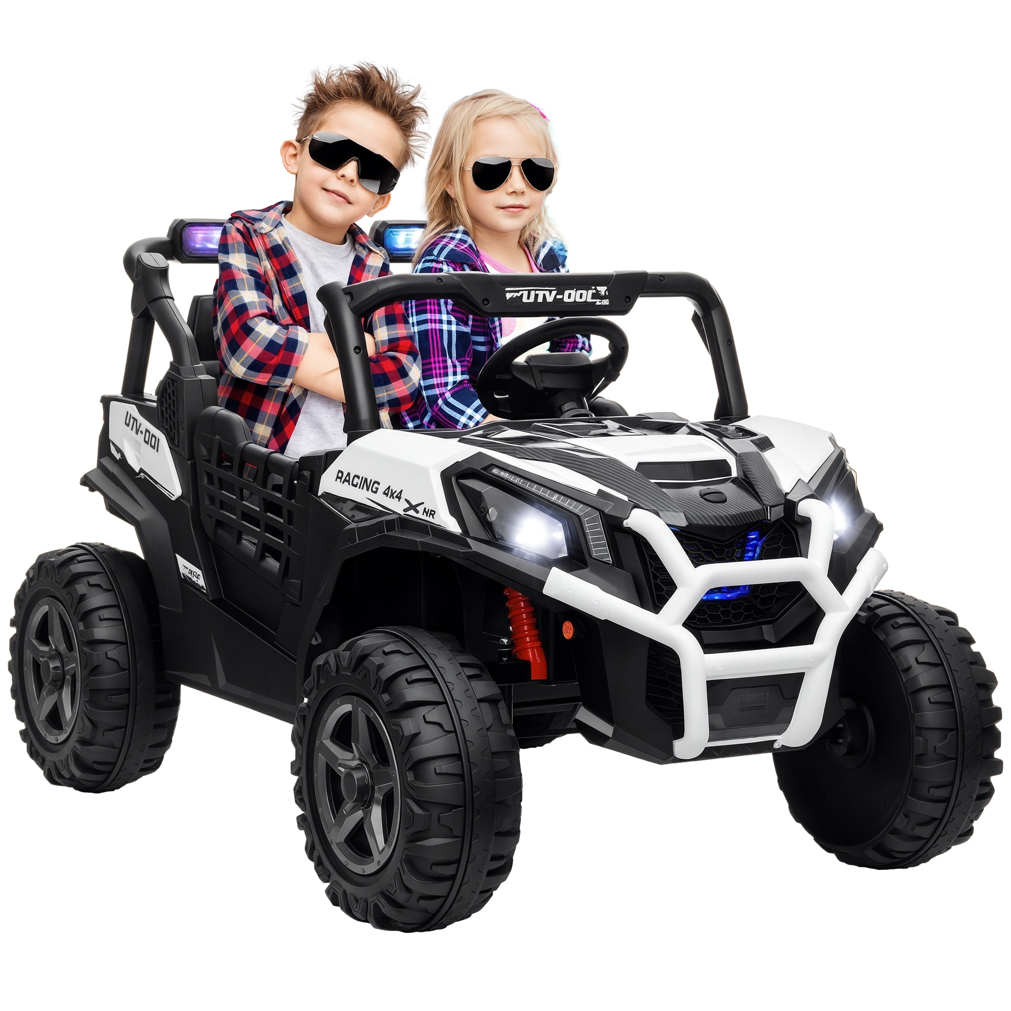 Qaba -  24V Kids Electric Car 2 Seater Ride on Car Battery Powered Ride on Truck with Remote Cont...