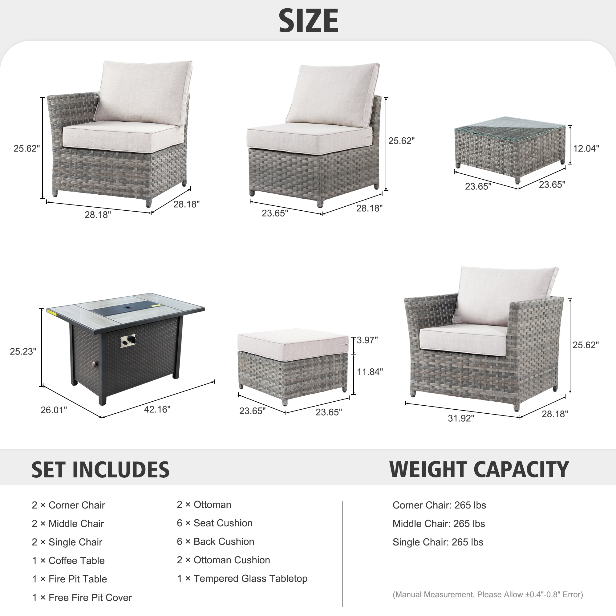 Ovios RFP03BS6-9 Patio-Conversation-Sets - View #9