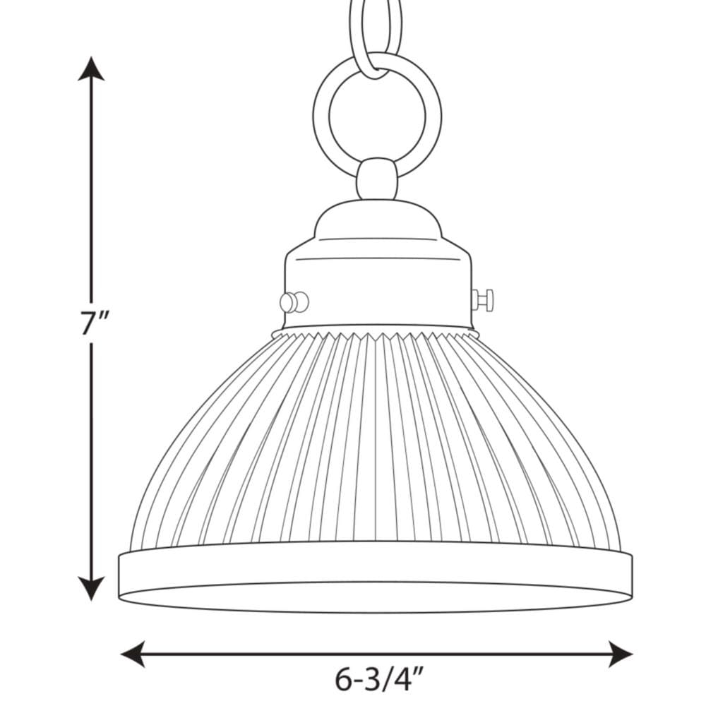 Scalloped Prismatic Glass Mini Pendant in Brushed Nickel