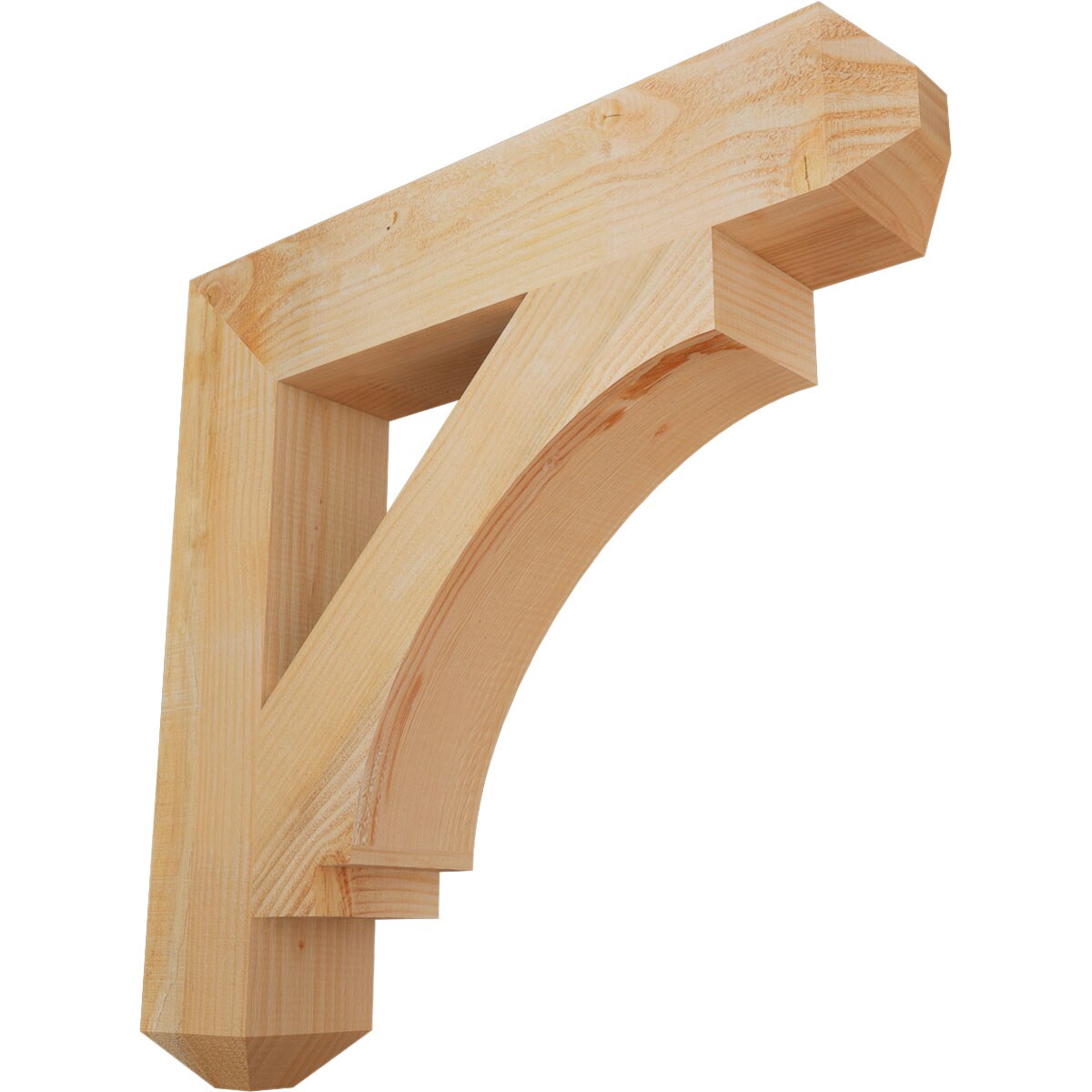 Ekena Millwork BKT06X32X32IMP04RDF Imperial craftsman rough sawn 6-in x 32-in x 32-in Douglas fir Brown Wood Standard bracket