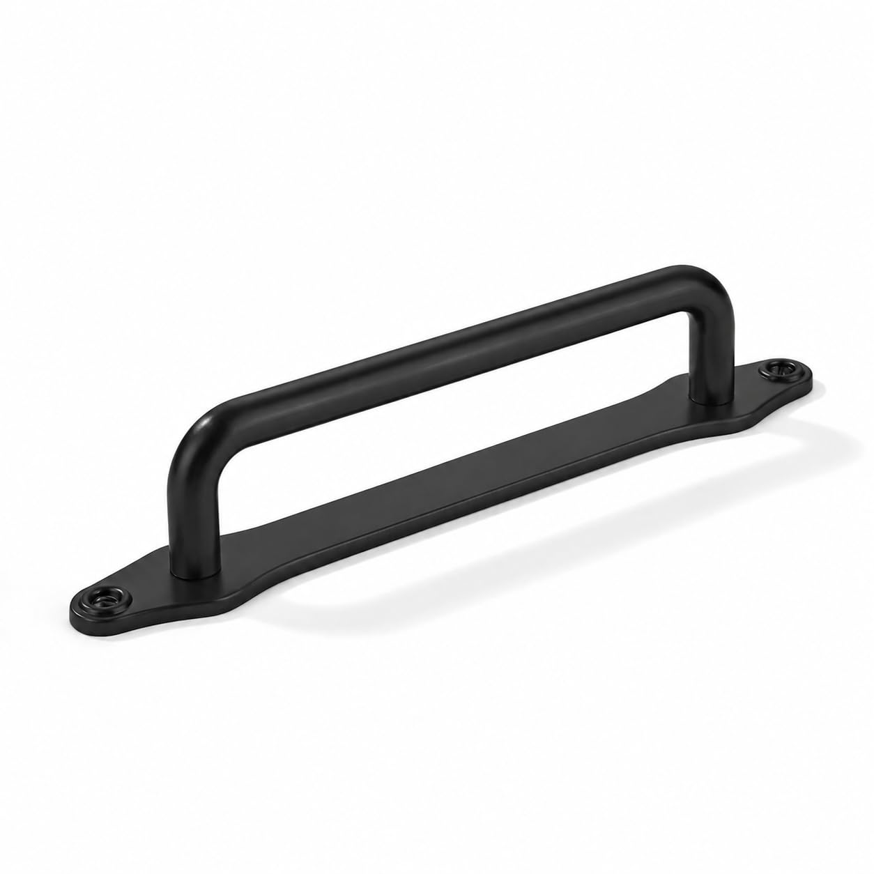 YGCTFX Matte Black 5 Inch Hole Center 5 Pack Cabinet Pull With Back Plate Solid Heavy Duty Handles For Drawer Kitchen Bathroom Home Hardware
